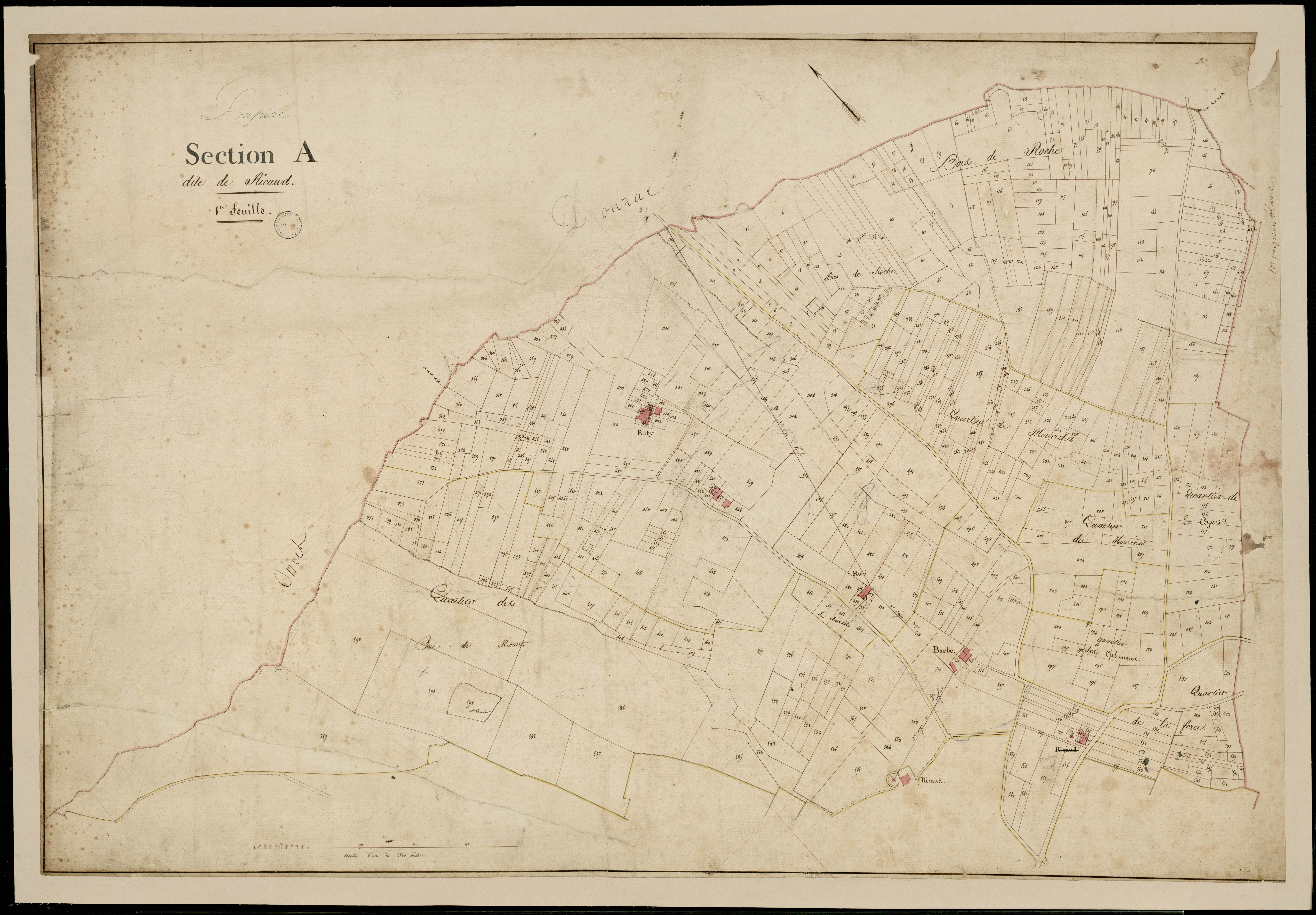 Loupiac - -Section A feuille 1 : Ricaud