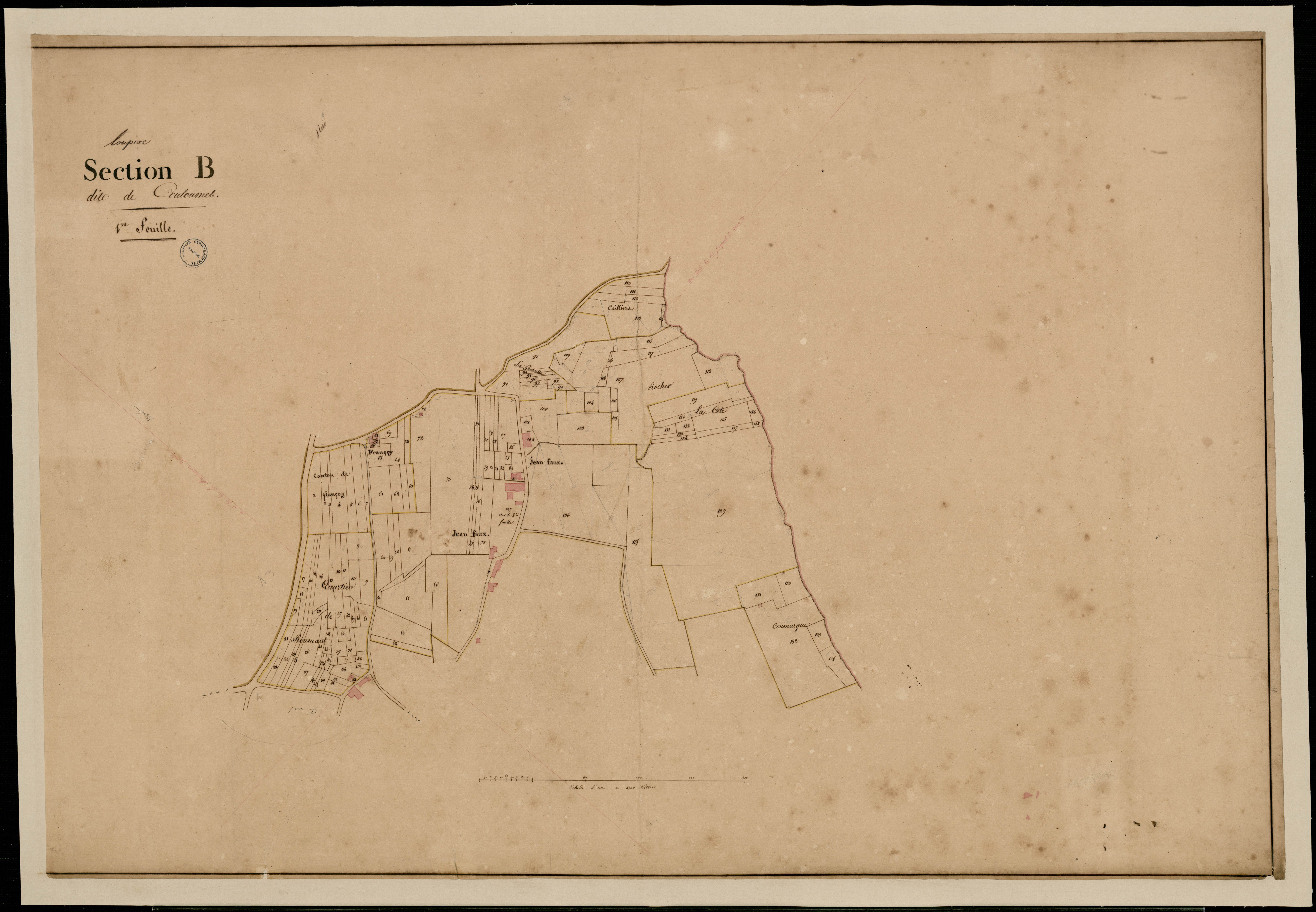 Loupiac - -Section B feuille 1 : Couloumet