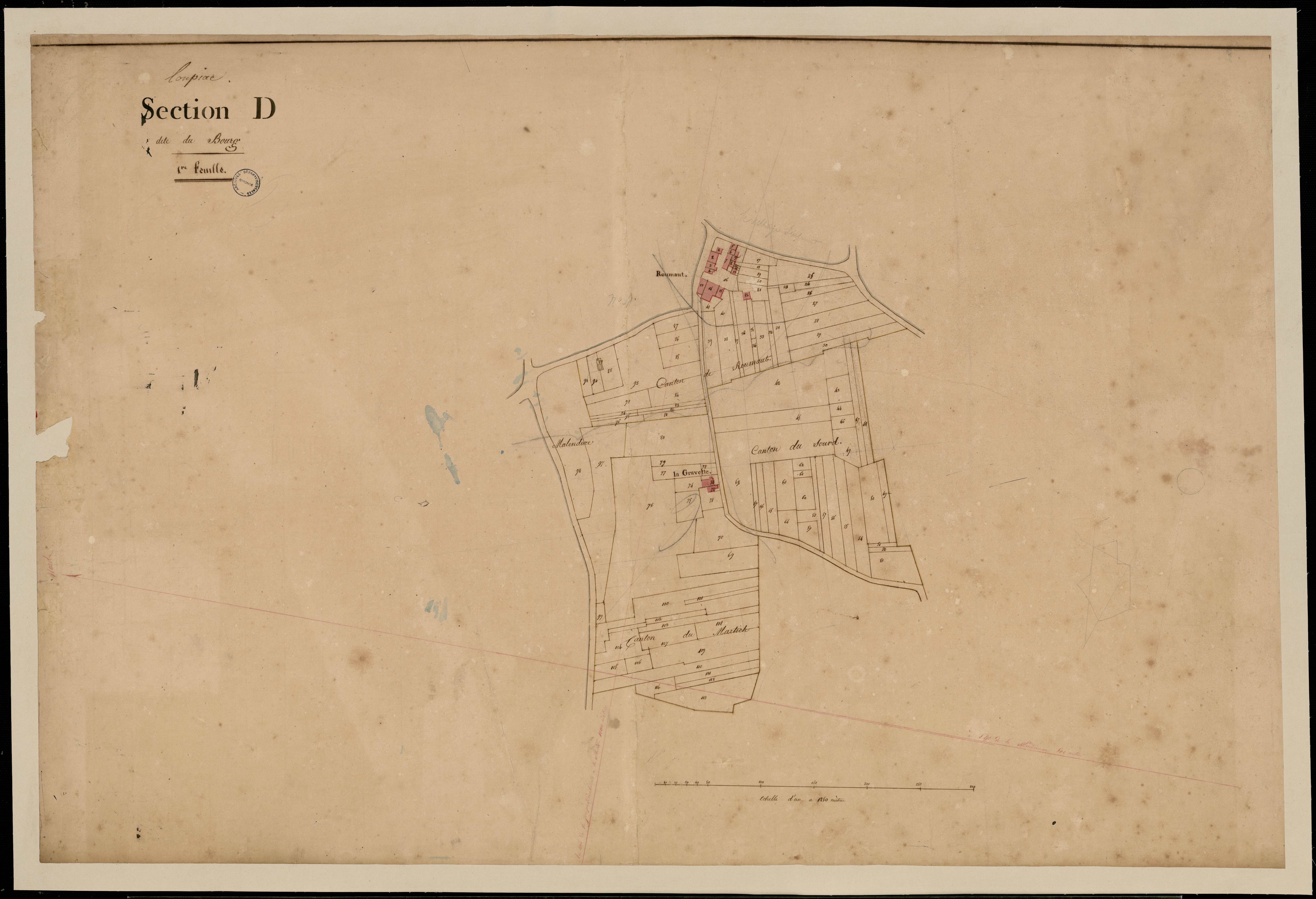 Loupiac - -Section D feuille 1 : Le Bourg