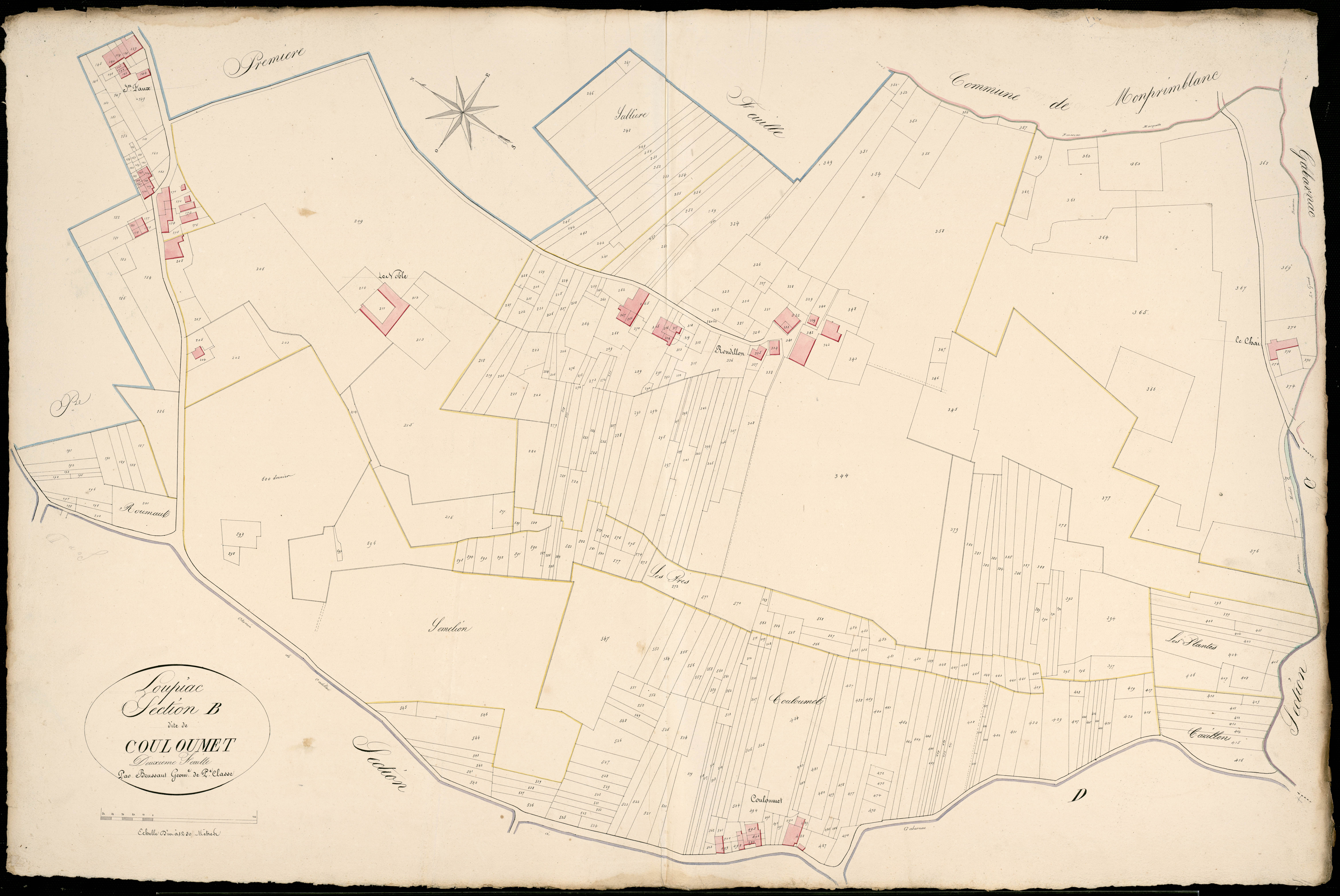 Loupiac - -Section B feuille 2 : Couloumet
