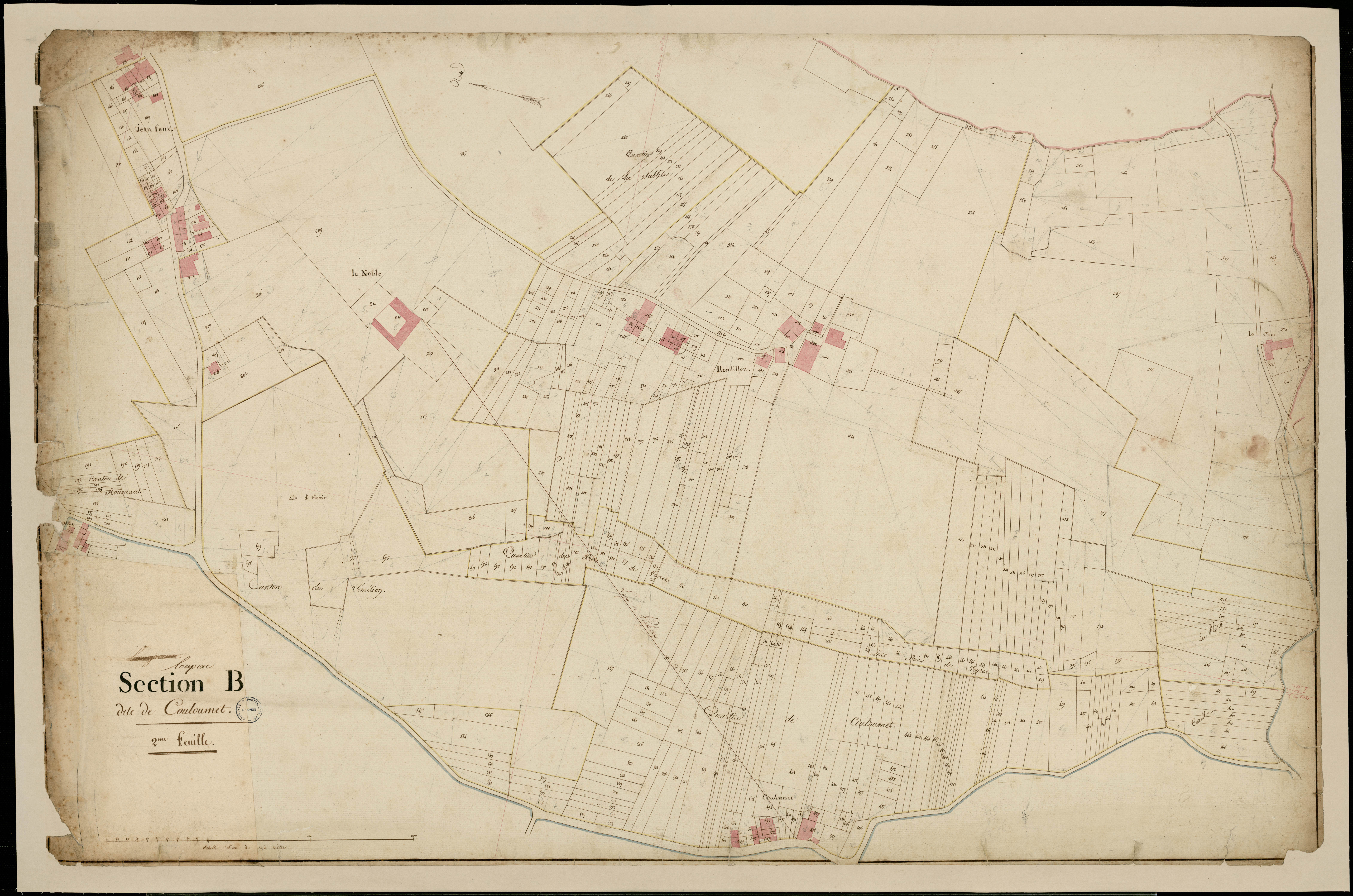 Loupiac - -Section B feuille 2 : Couloumet