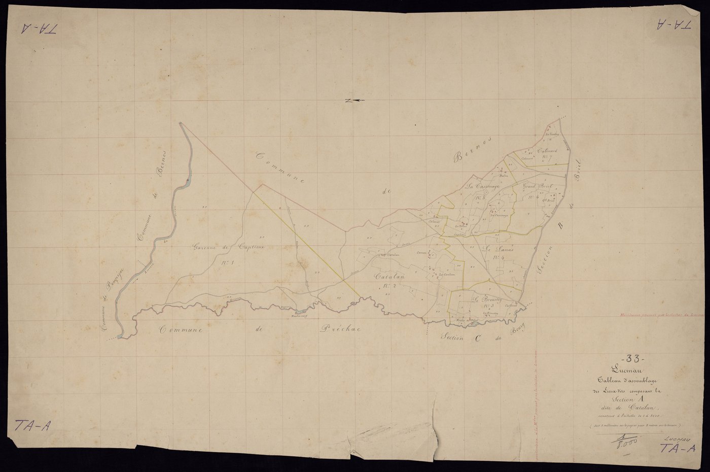 Lucmau - -Tableau d'assemblage section A :