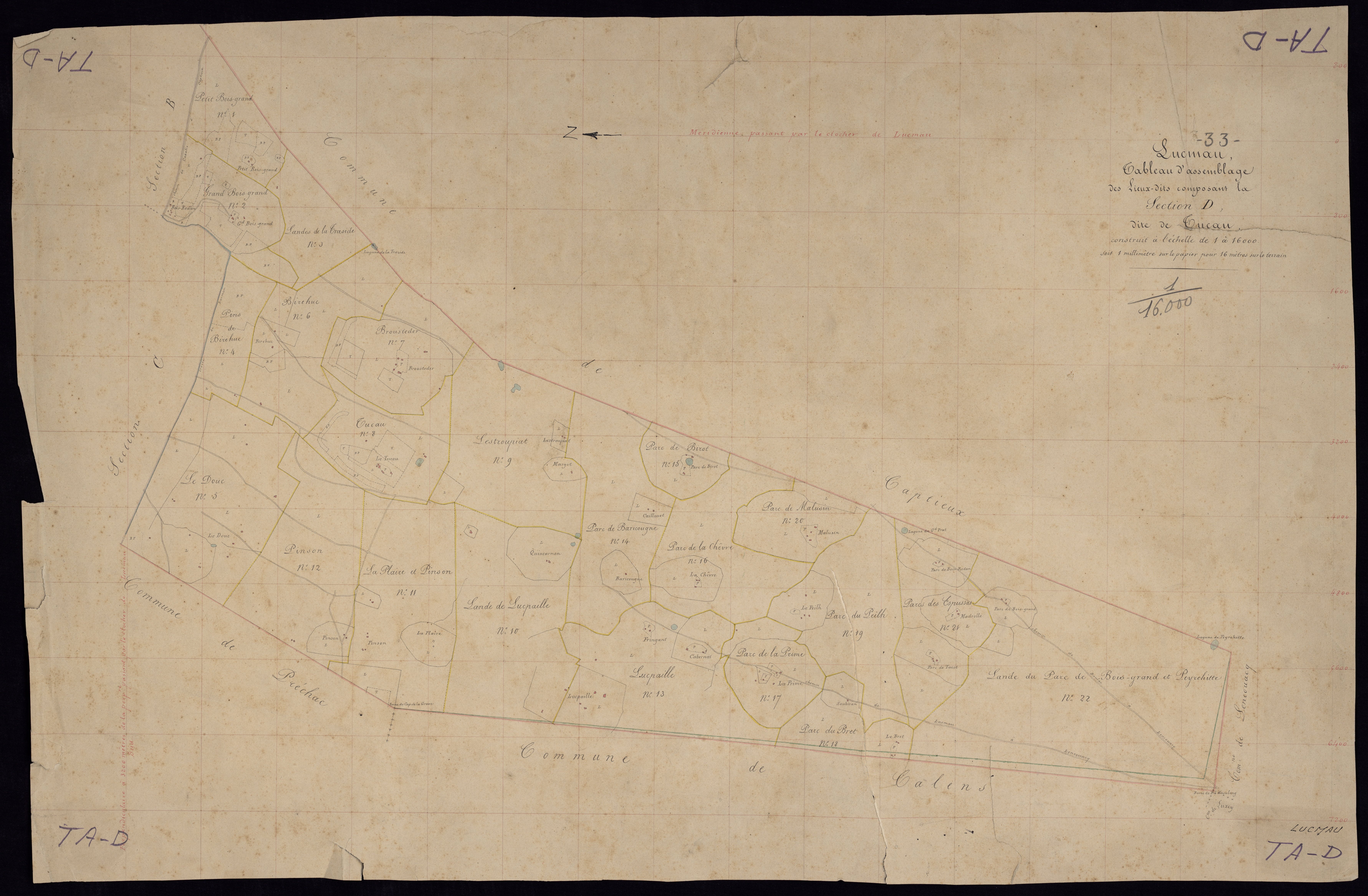 Lucmau - -Tableau d'assemblage section D :