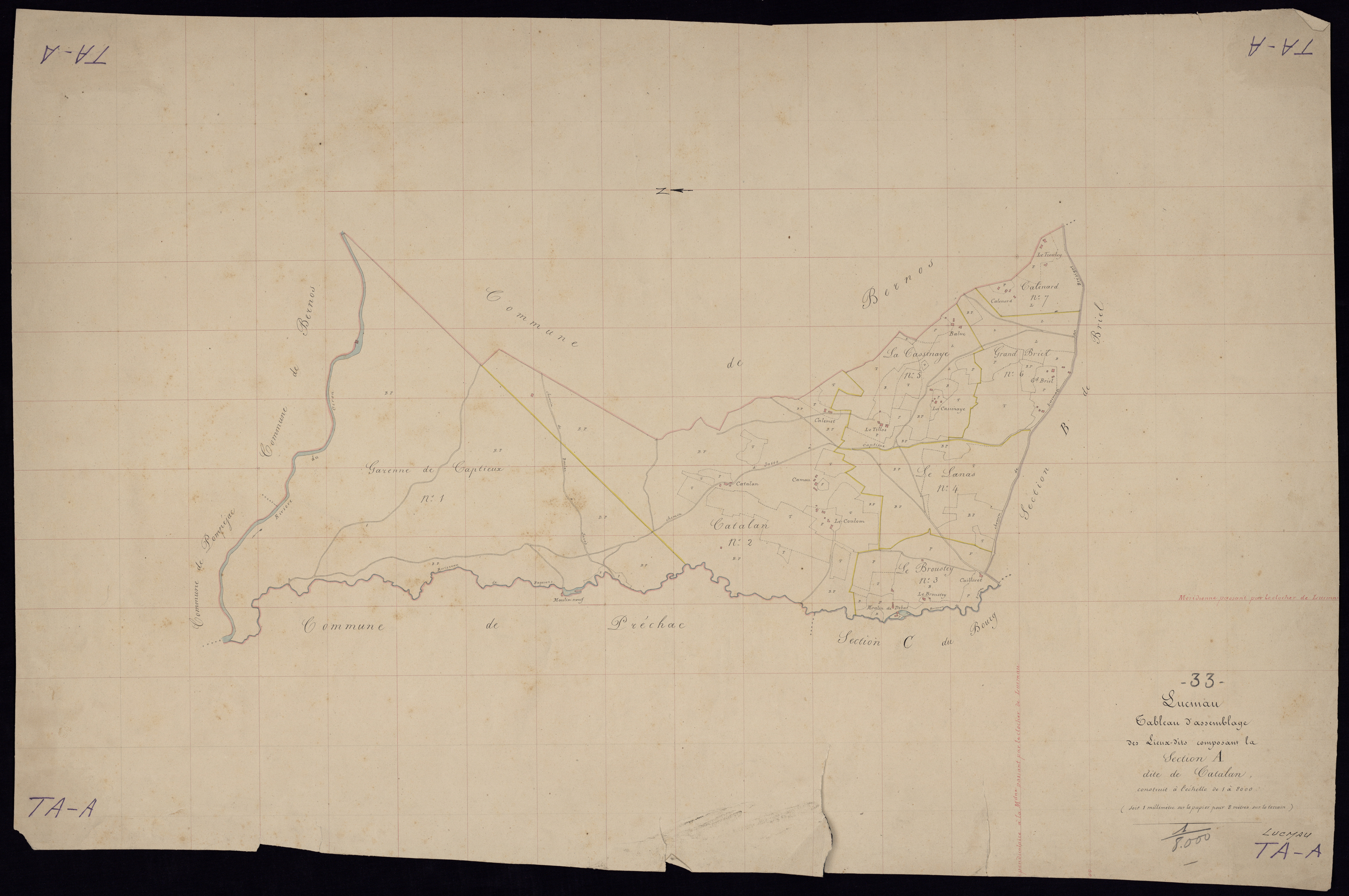 Lucmau - -Tableau d'assemblage section A :
