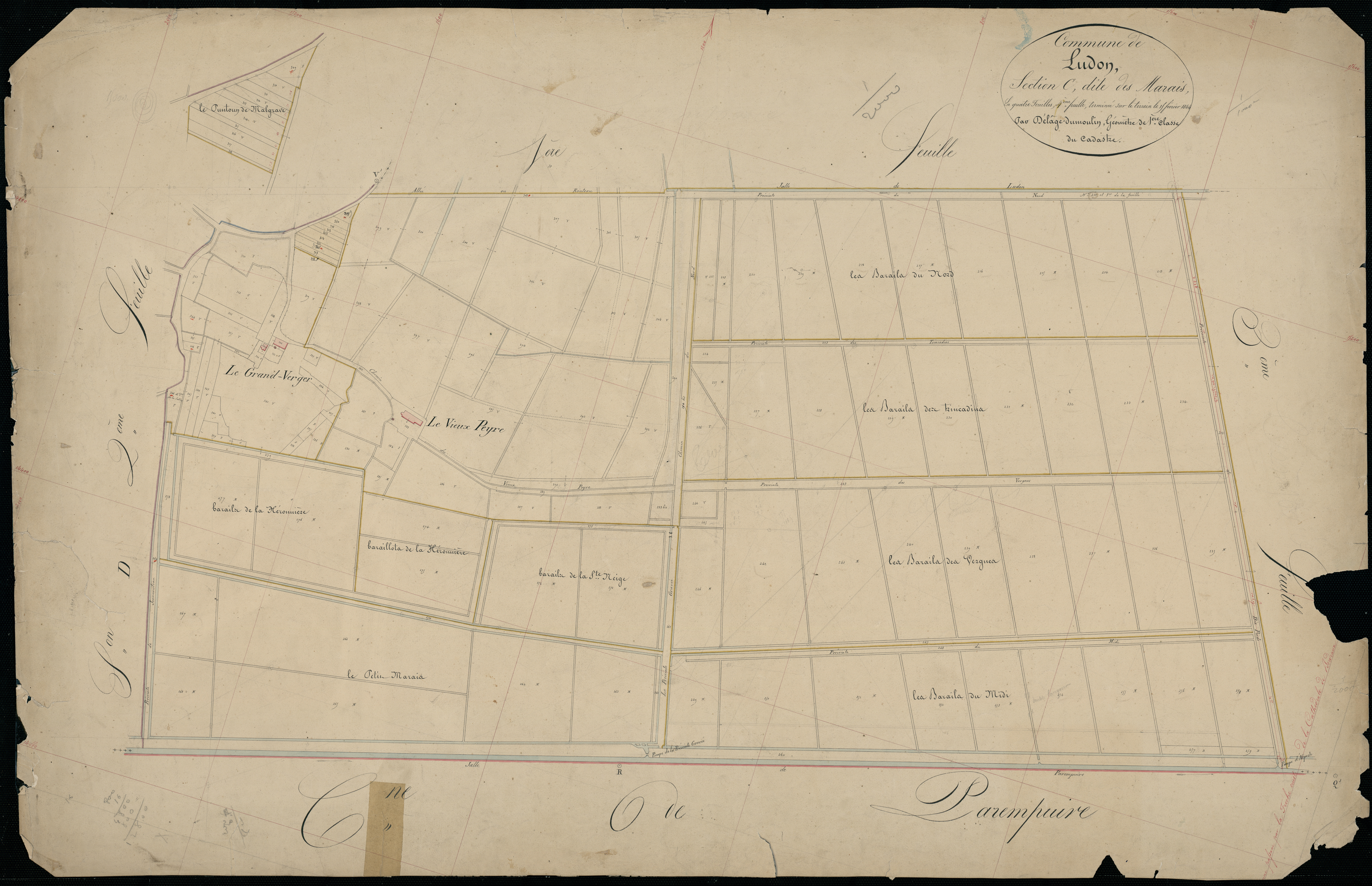 Ludon-Médoc - -Section C feuille 4 : Les Marais