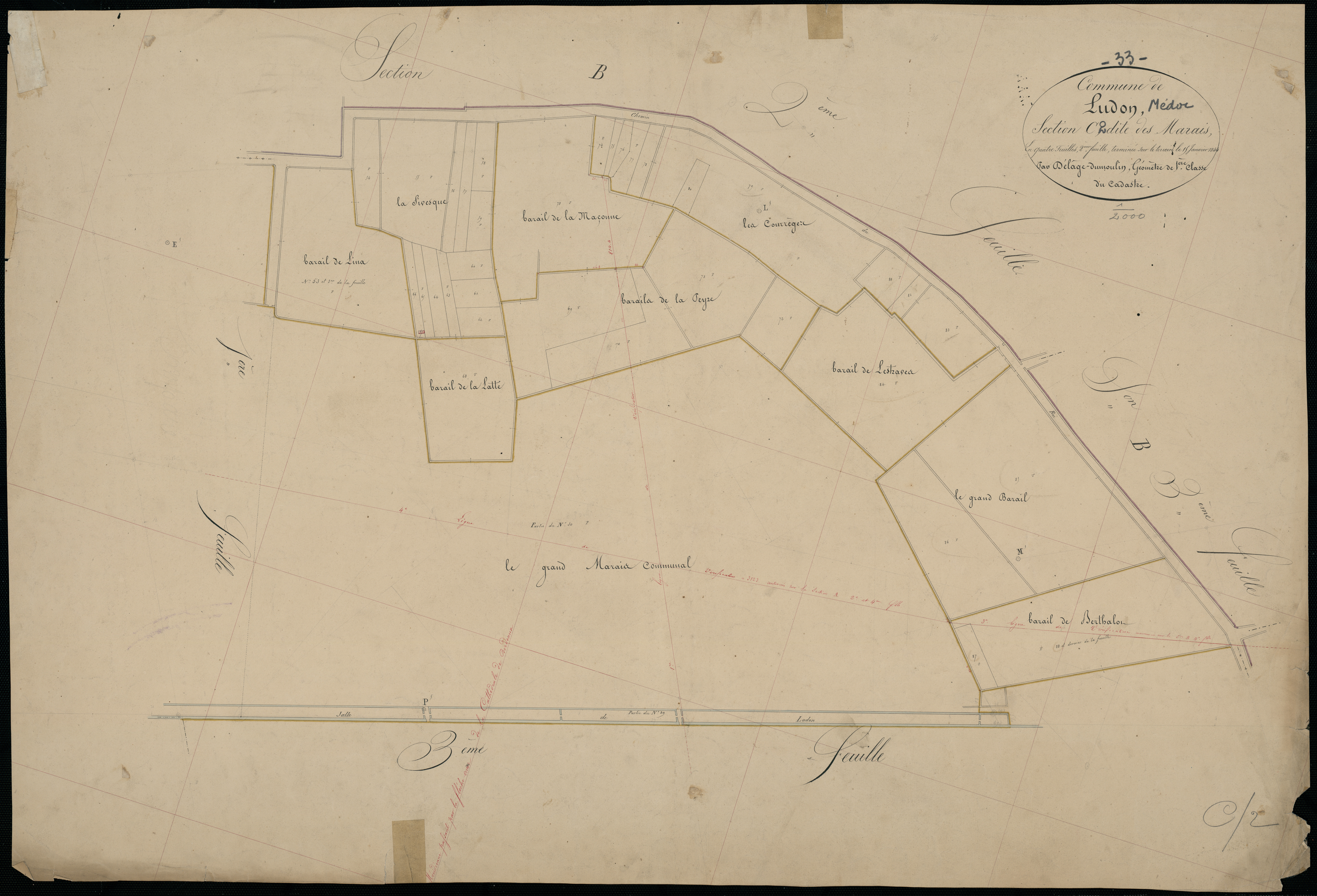 Ludon-Médoc - -Section C feuille 2 : Les Marais
