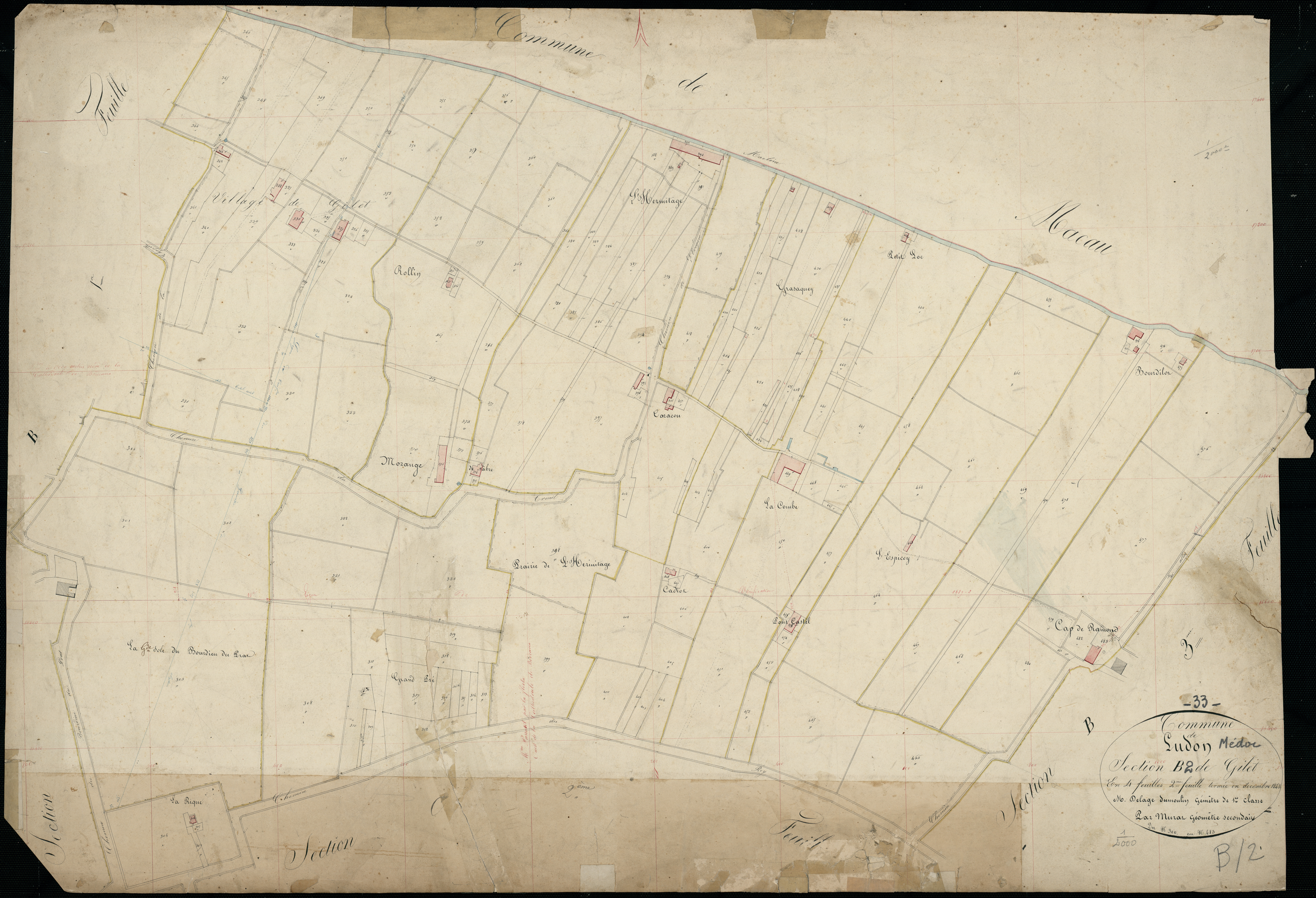 Ludon-Médoc - -Section B feuille 2 : Gilet