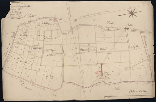 Lugaignac - -Section B feuille 2 : Le Bourg