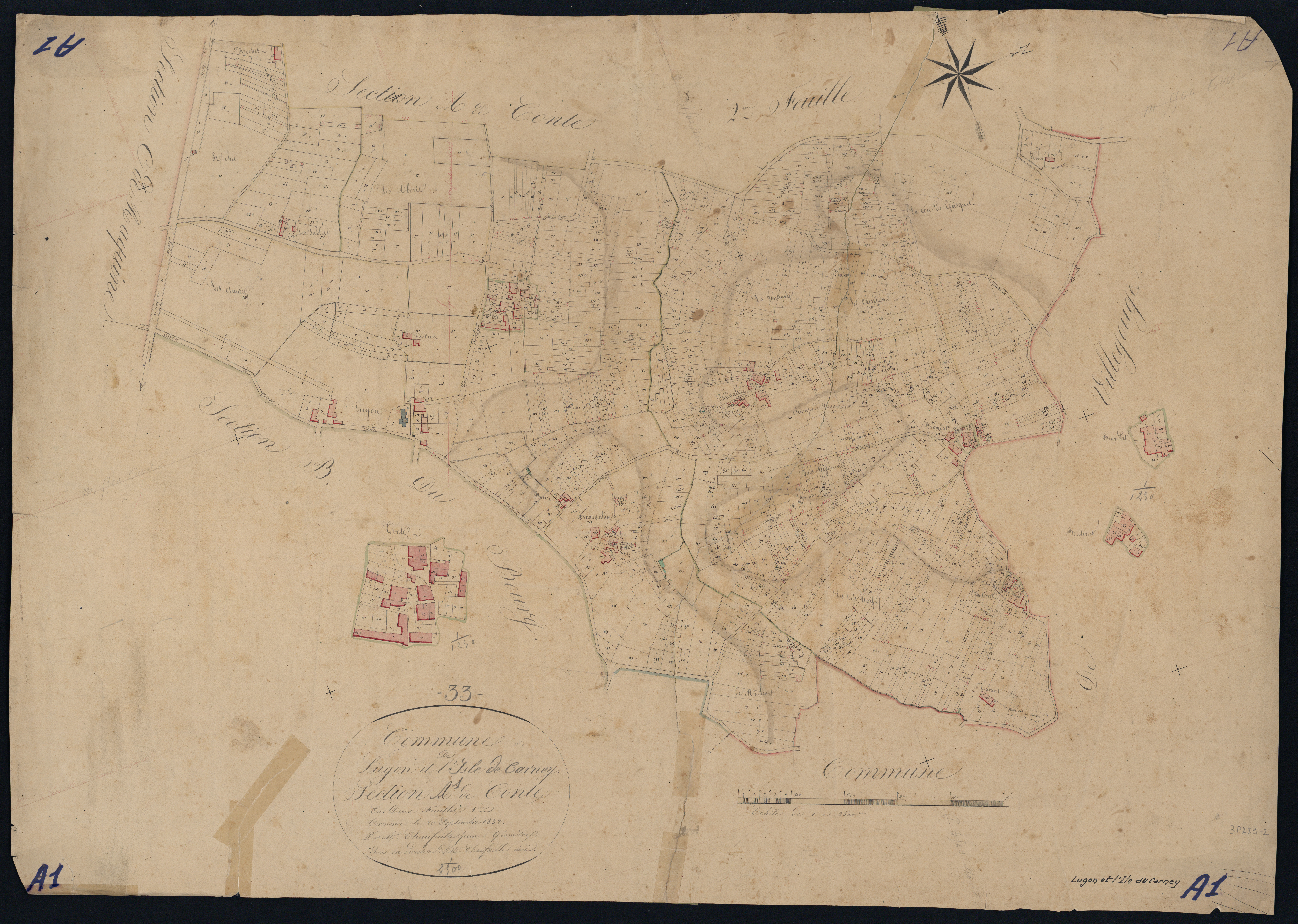 Lugon-et-l'Île-du-Carnay - -Section A feuille 1 : Conte