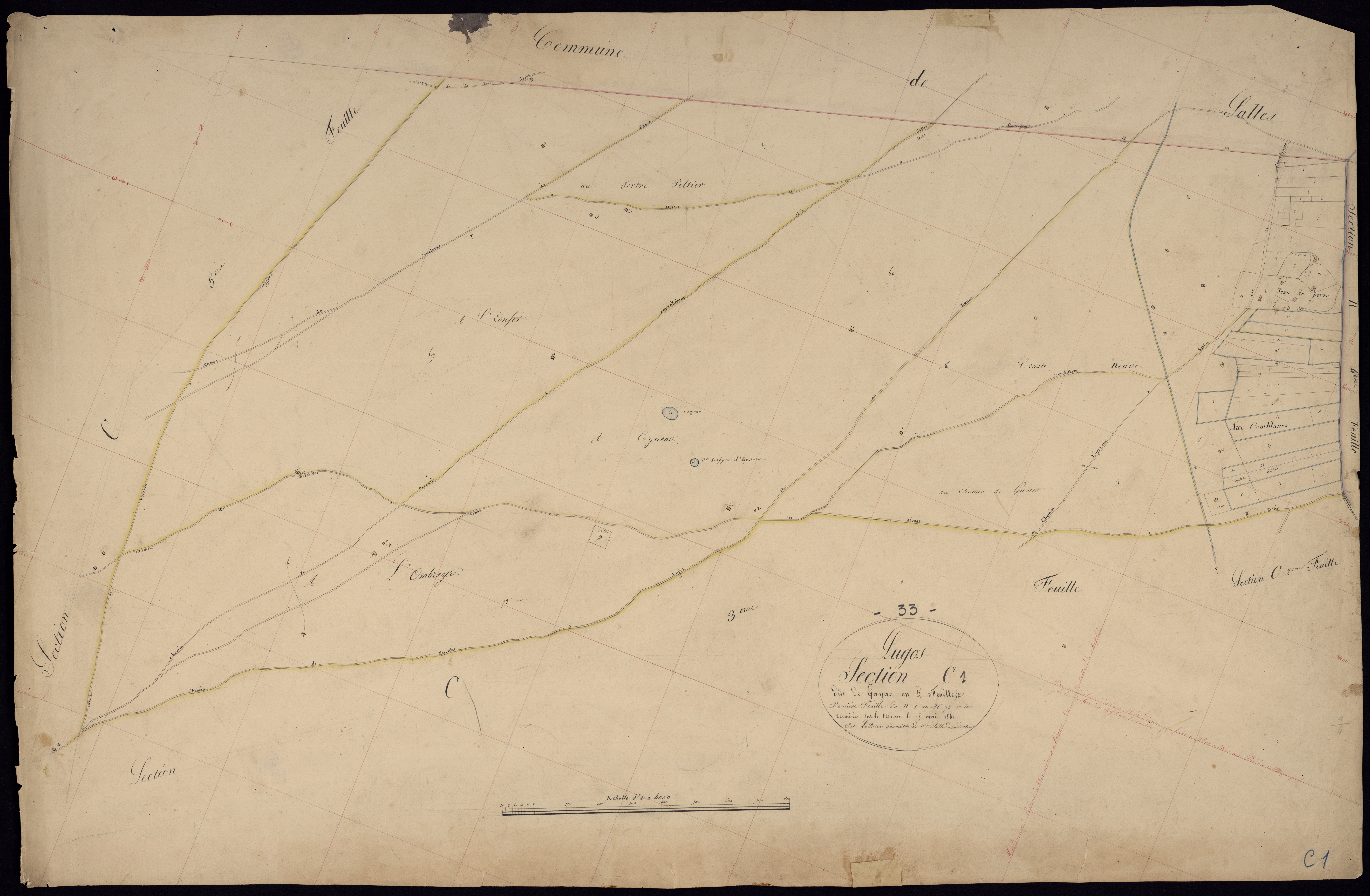 Lugos - -Section C feuille 1 : Gayac