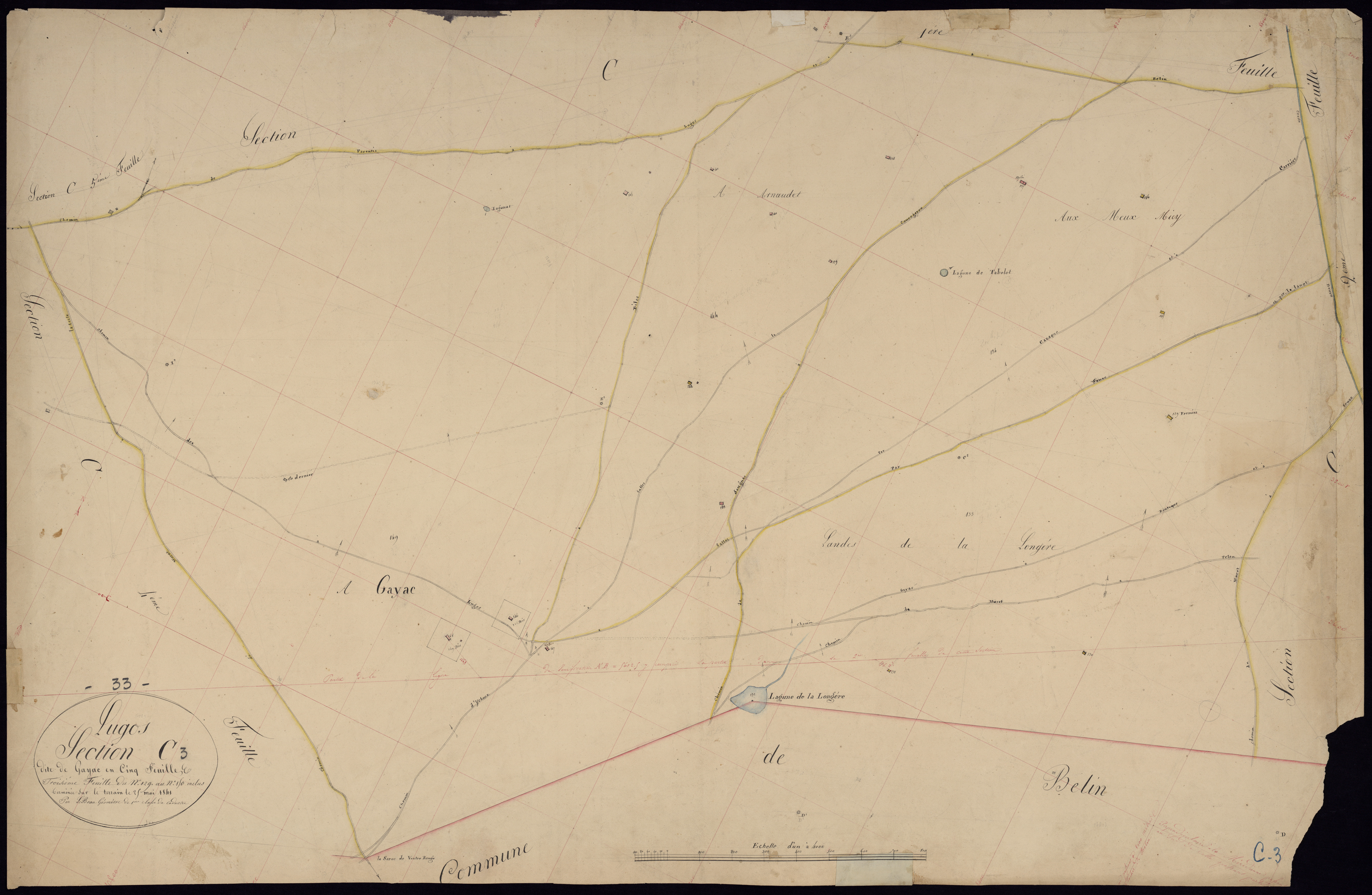 Lugos - -Section C feuille 3 : Gayac