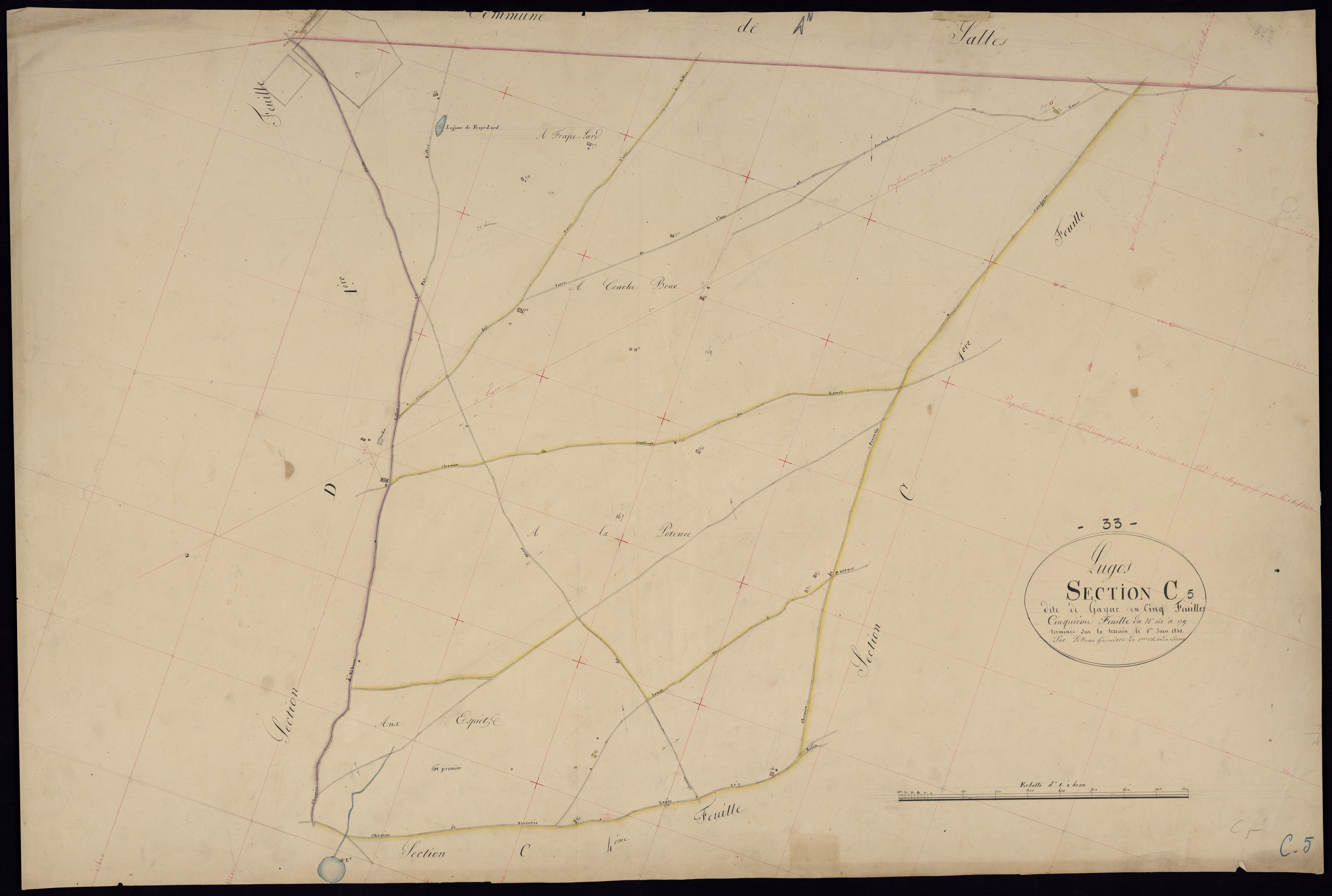 Lugos - -Section C feuille 5 : Gayac