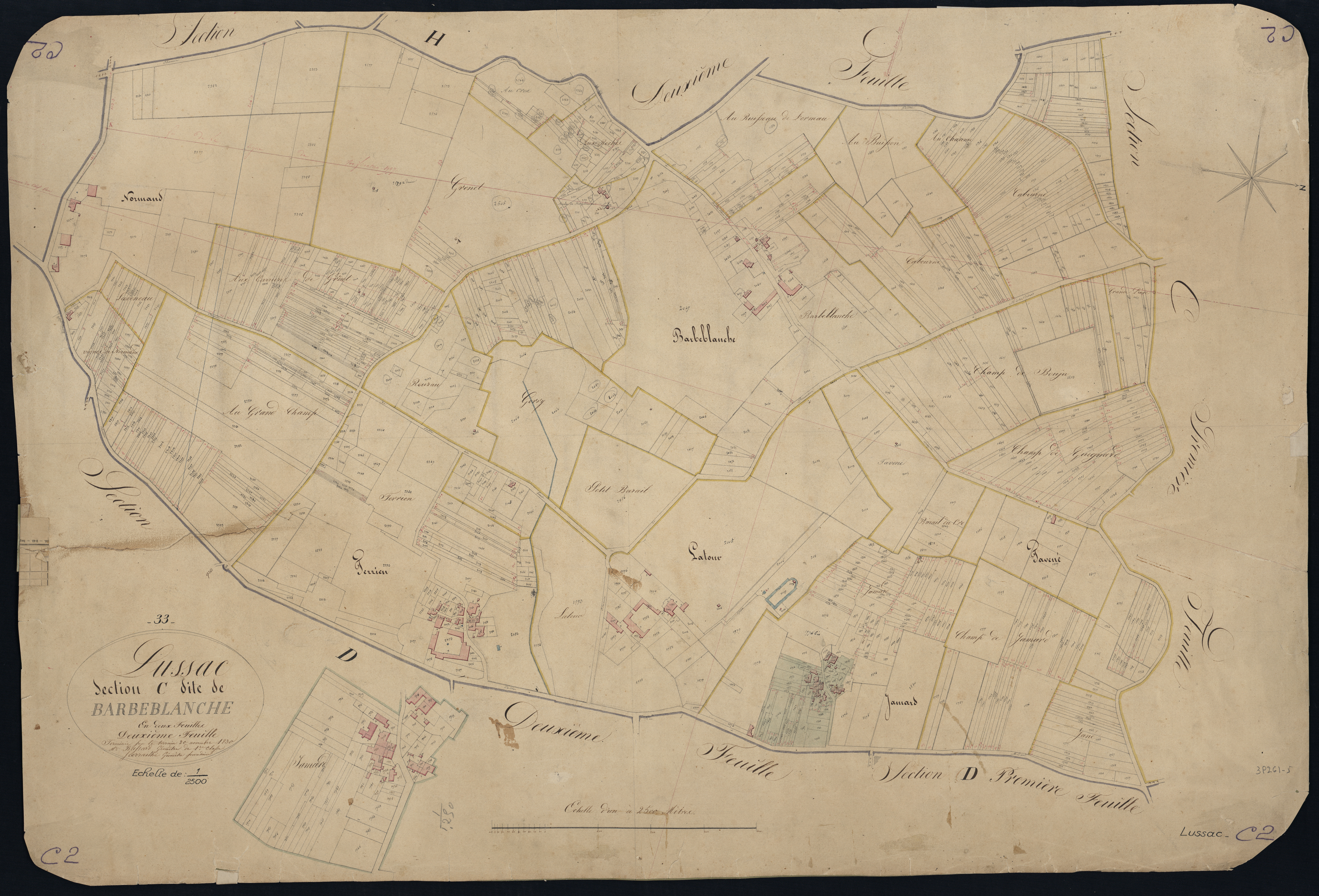 Lussac - -Section C feuille 2 : Barbeblanche
