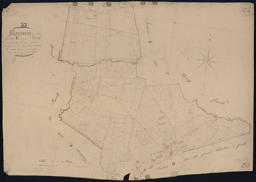 Maransin - -Section E feuille 2 : Le Bourg
