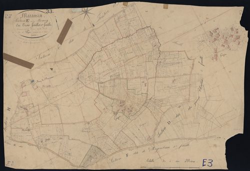 Maransin - -Section E feuille 3 : Le Bourg