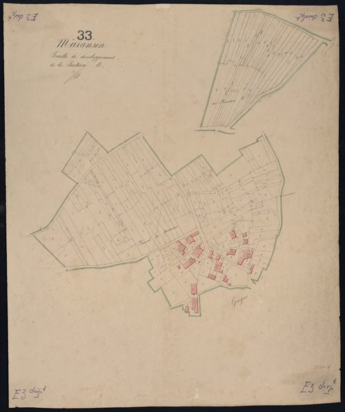 Maransin - -Section E feuille 3 : Le Bourg