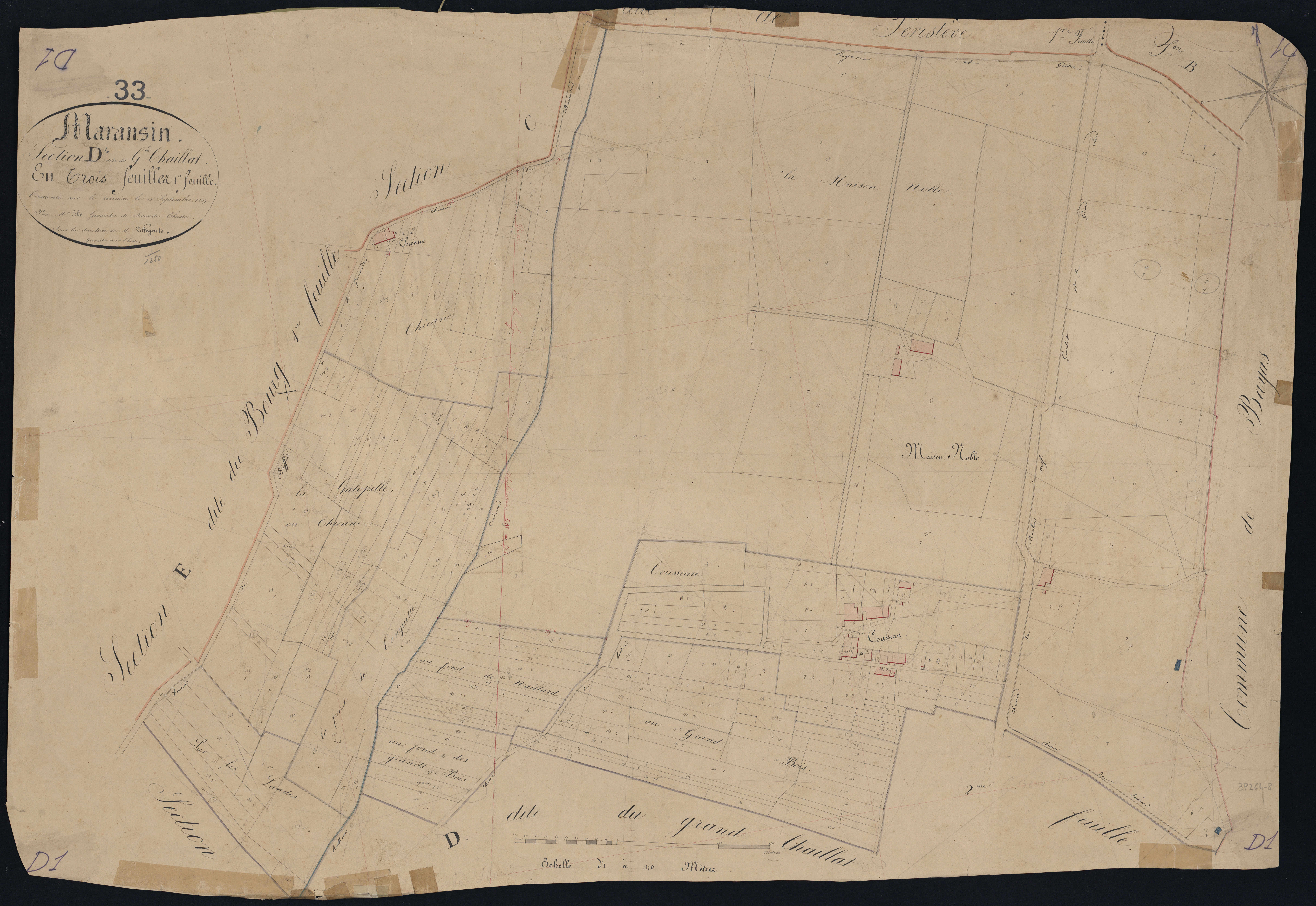 Maransin - -Section D feuille 1 : Le Grand-Chaillat