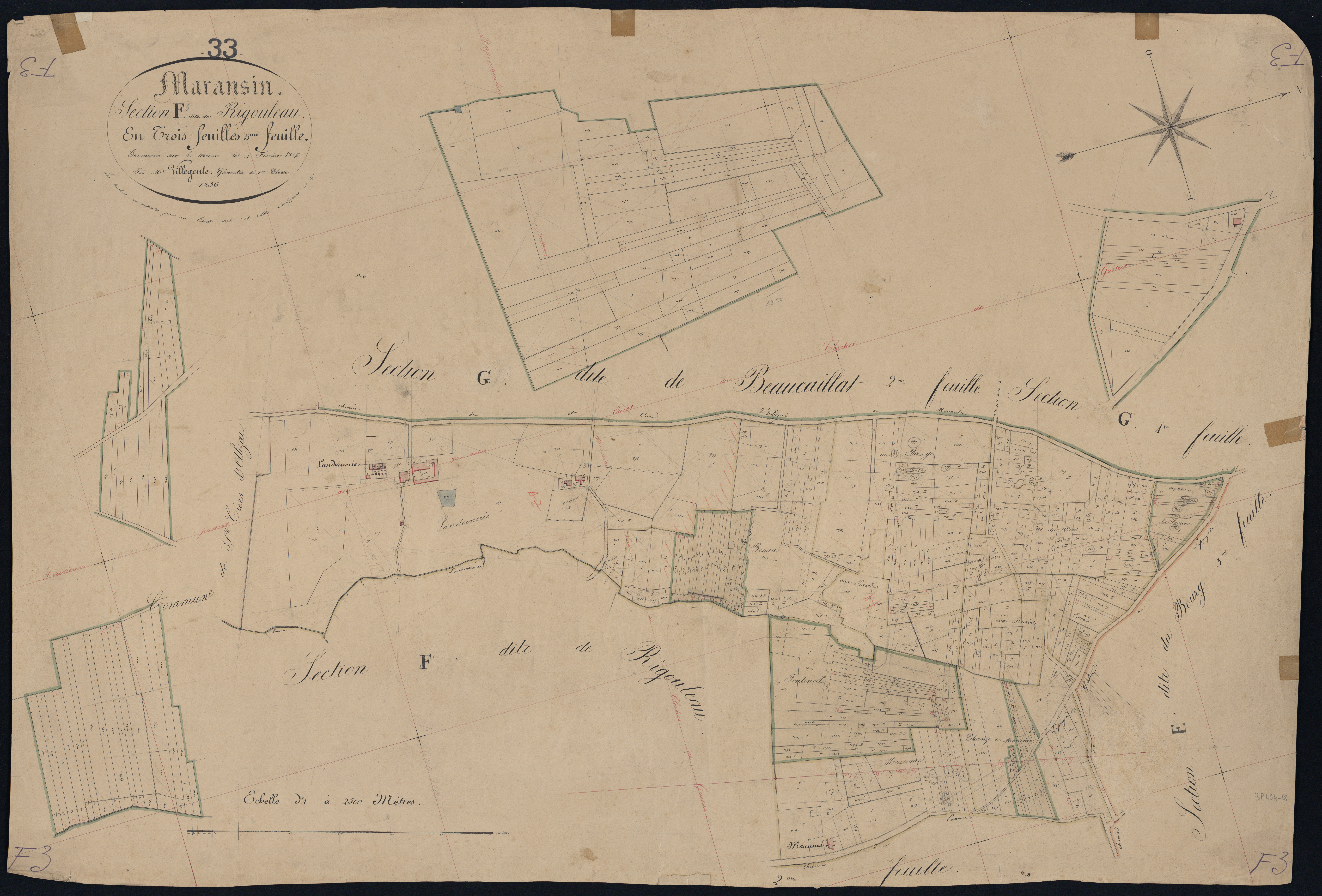 Maransin - -Section F feuille 3 : Rigouleau