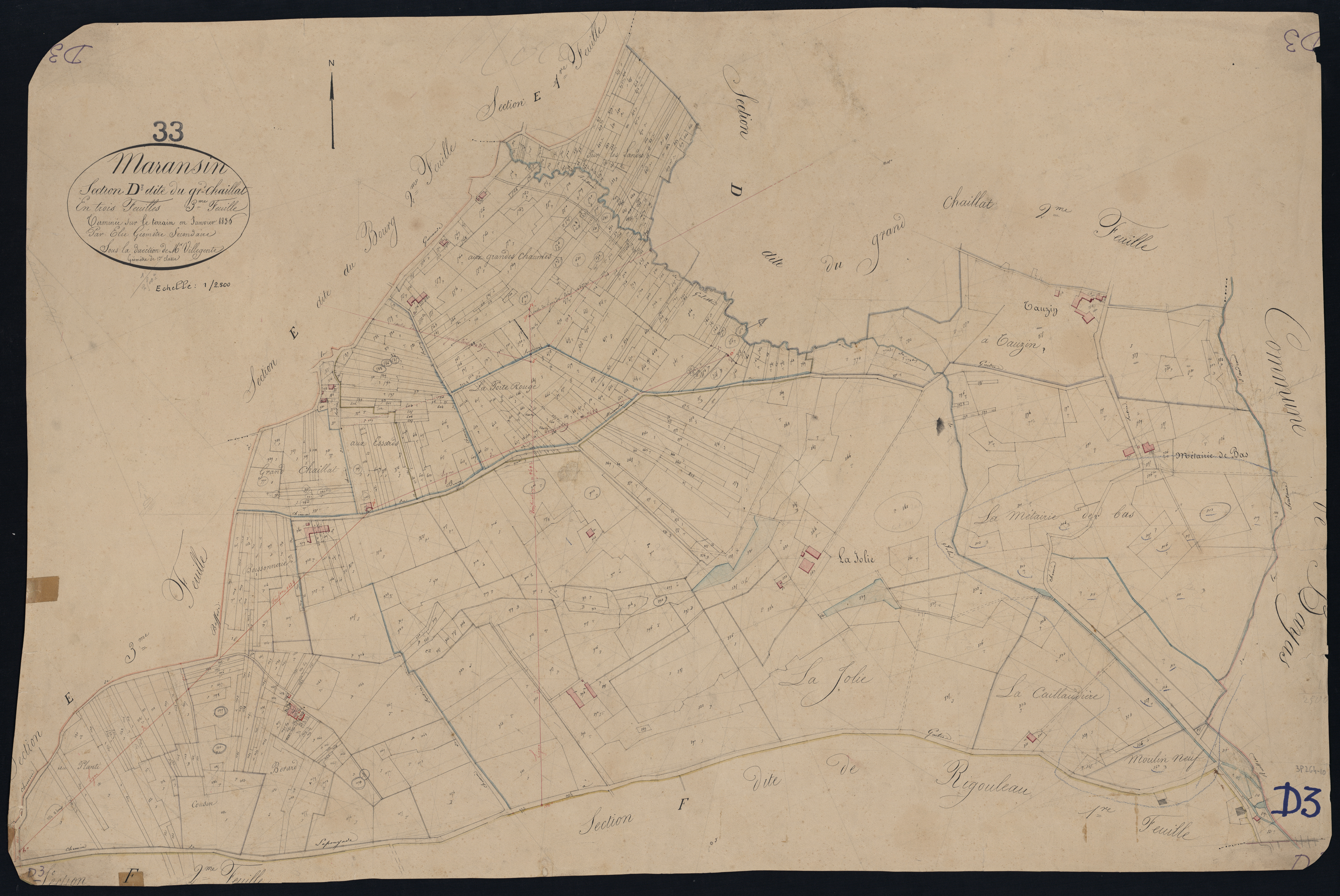 Maransin - -Section D feuille 3 : Le Grand-Chaillat