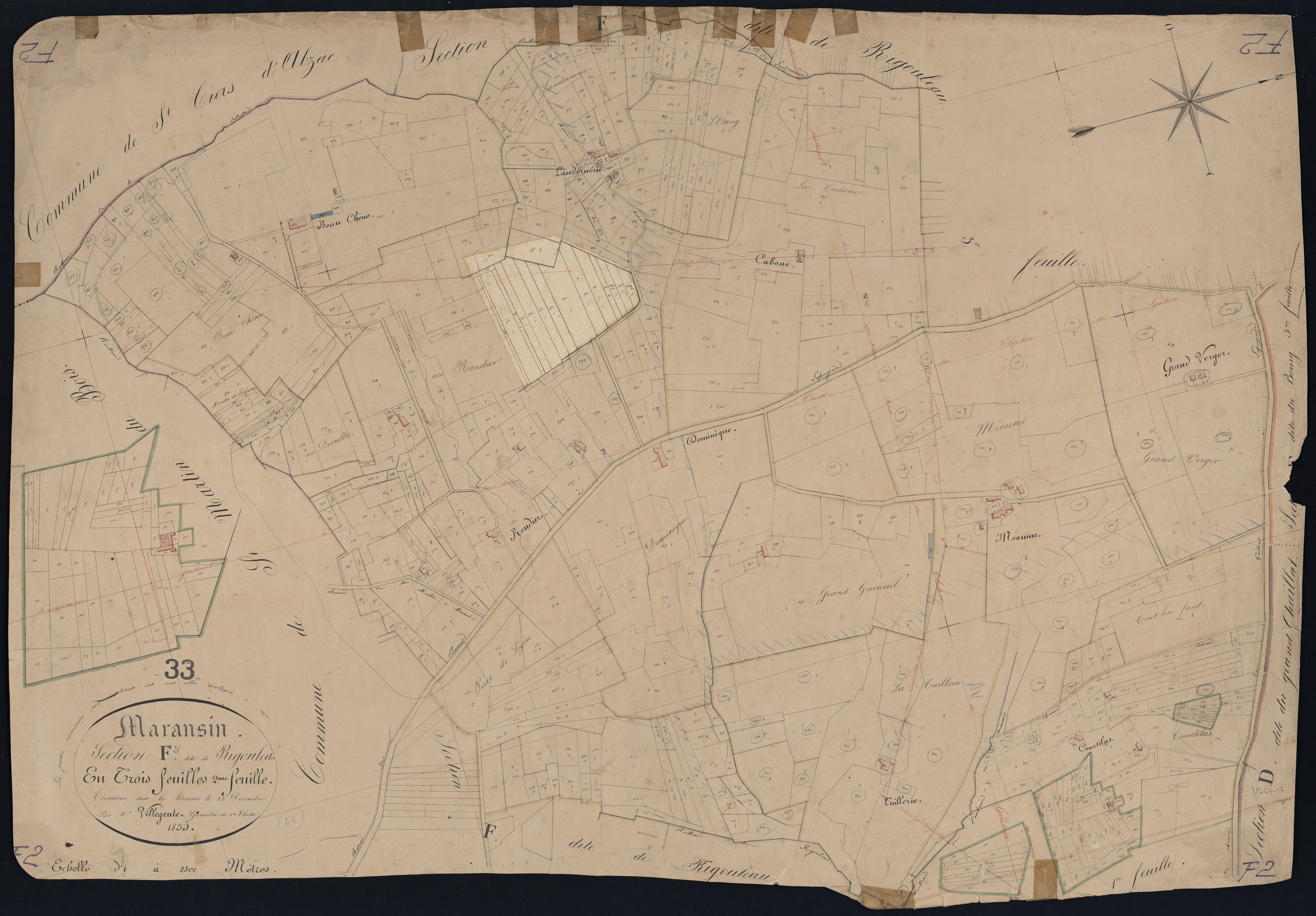 Maransin - -Section F feuille 2 : Rigouleau