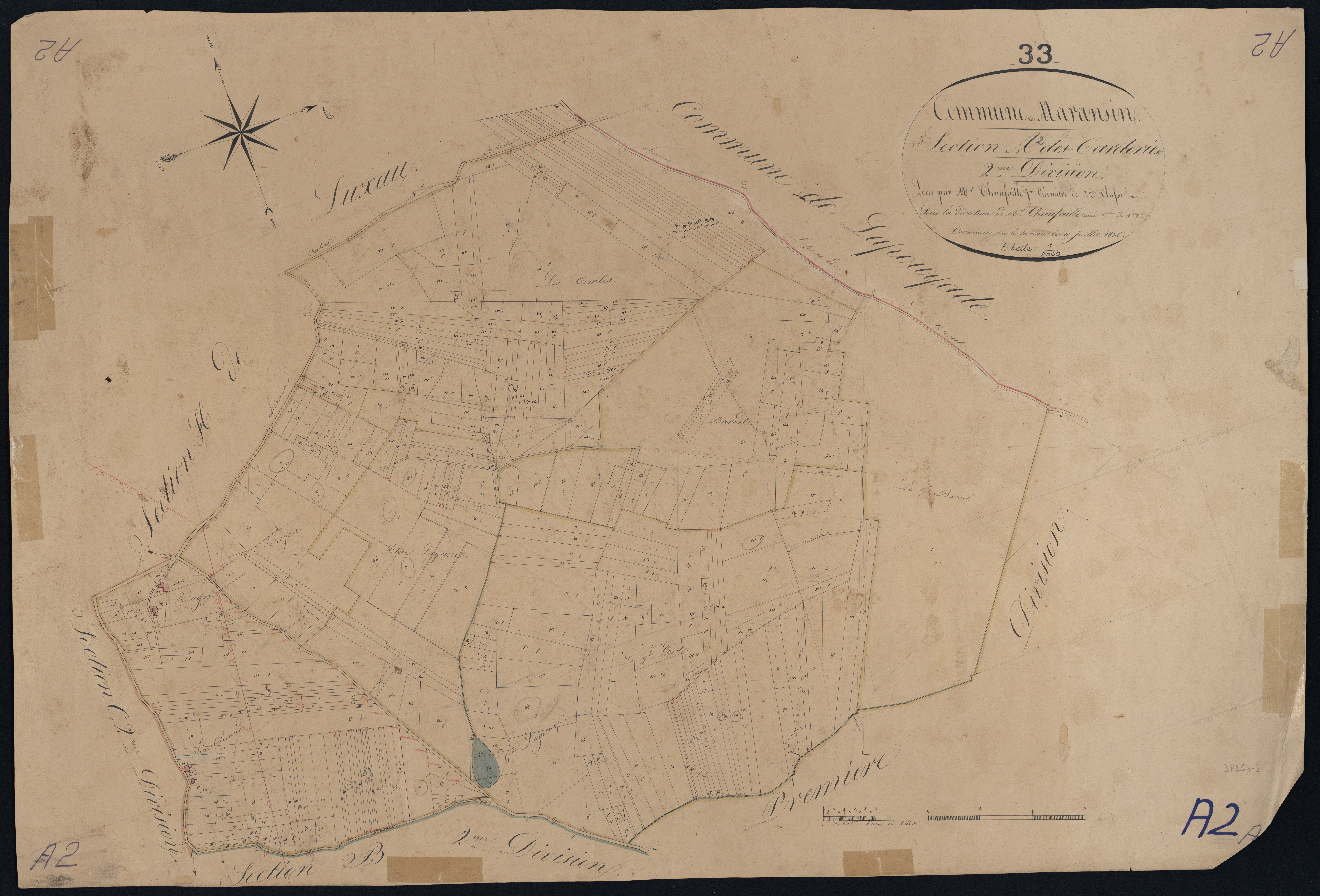 Maransin - -Section A feuille 2 : Les Carderies