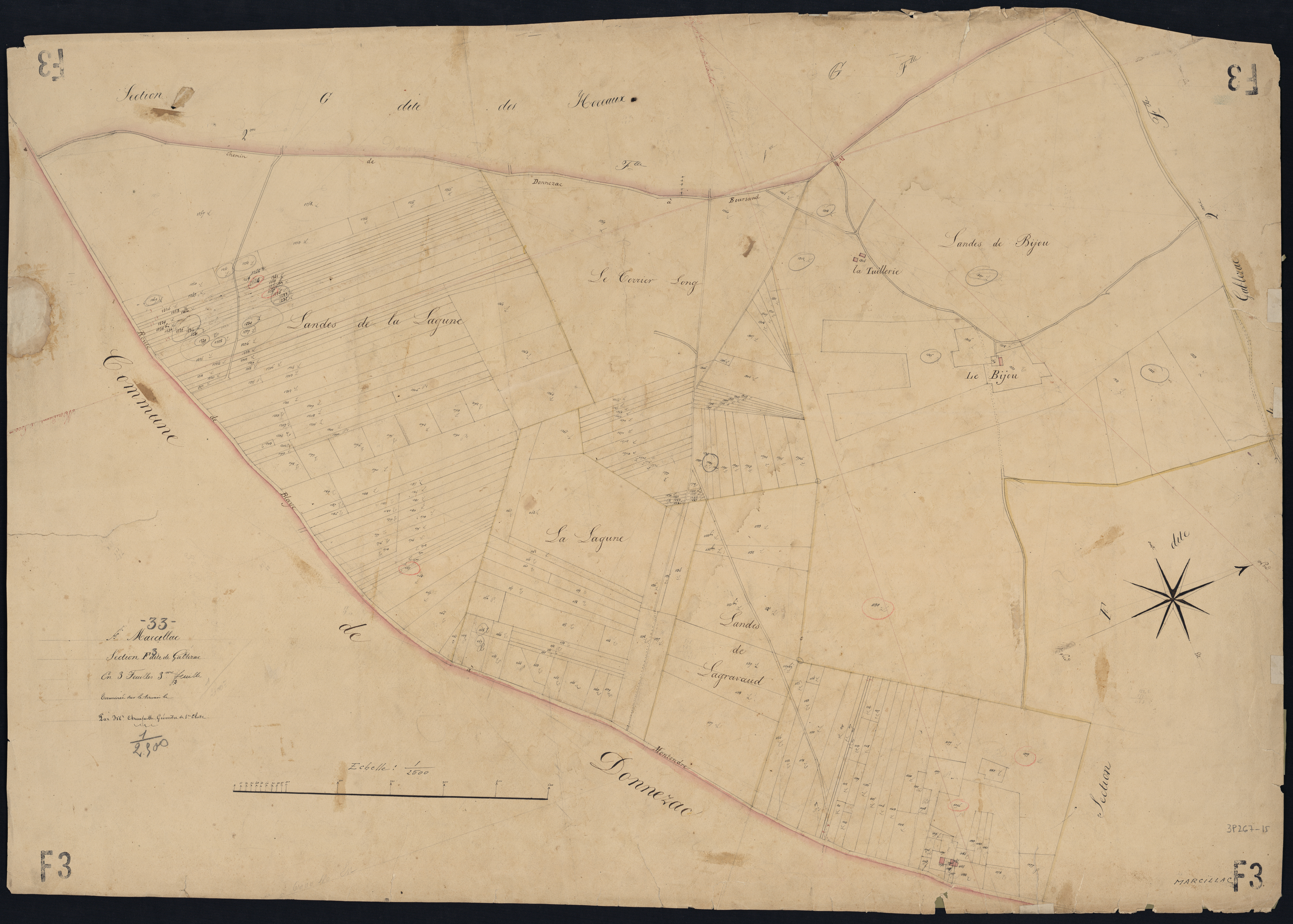 Marcillac - -Section F feuille 3 : Gablezac