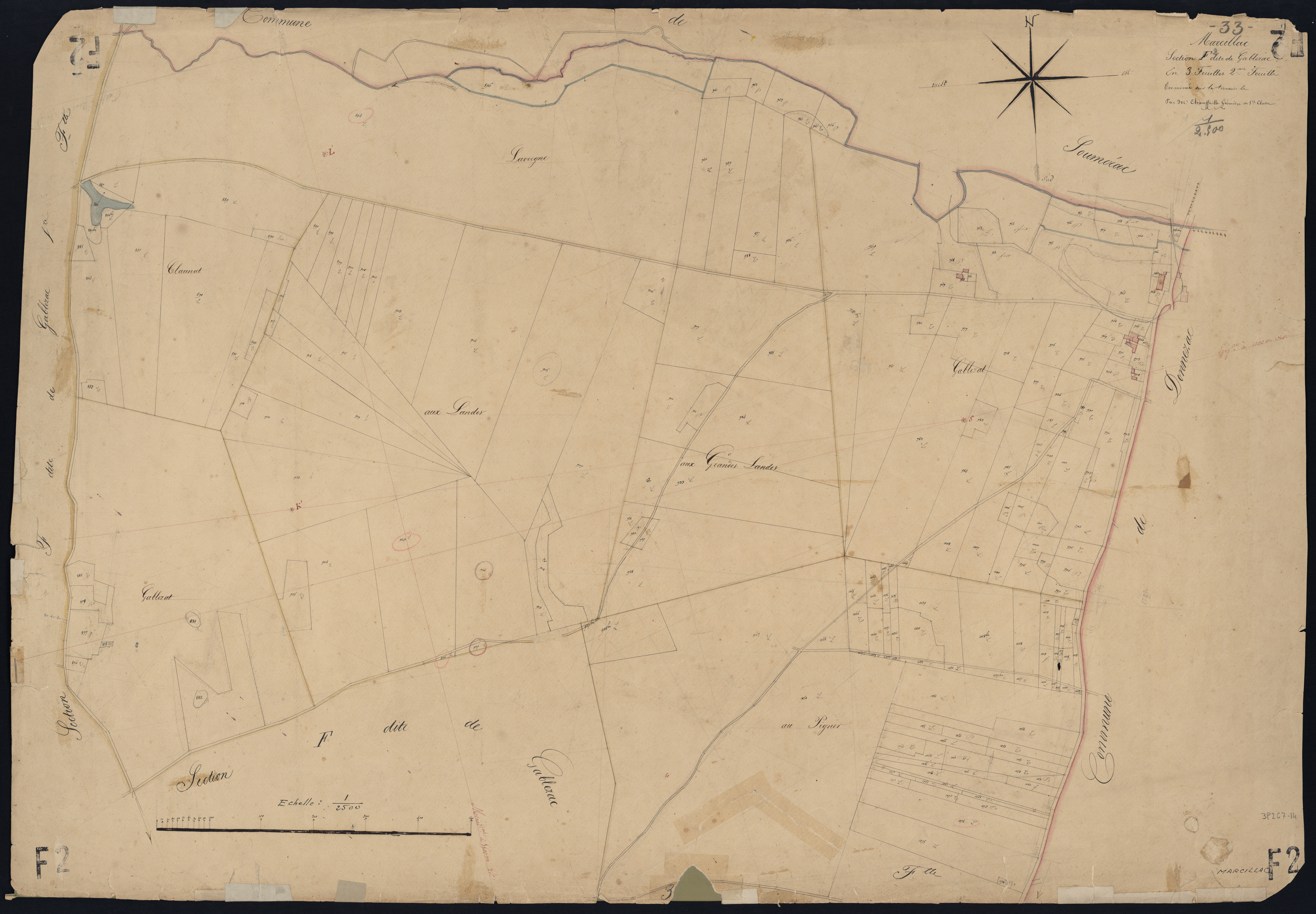 Marcillac - -Section F feuille 2 : Gablezac