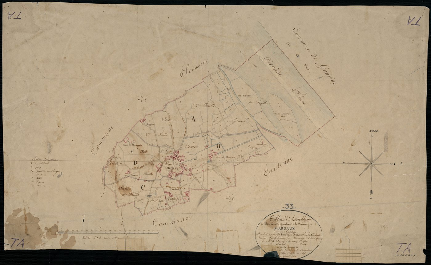 Margaux - -Tableau d'assemblage :
