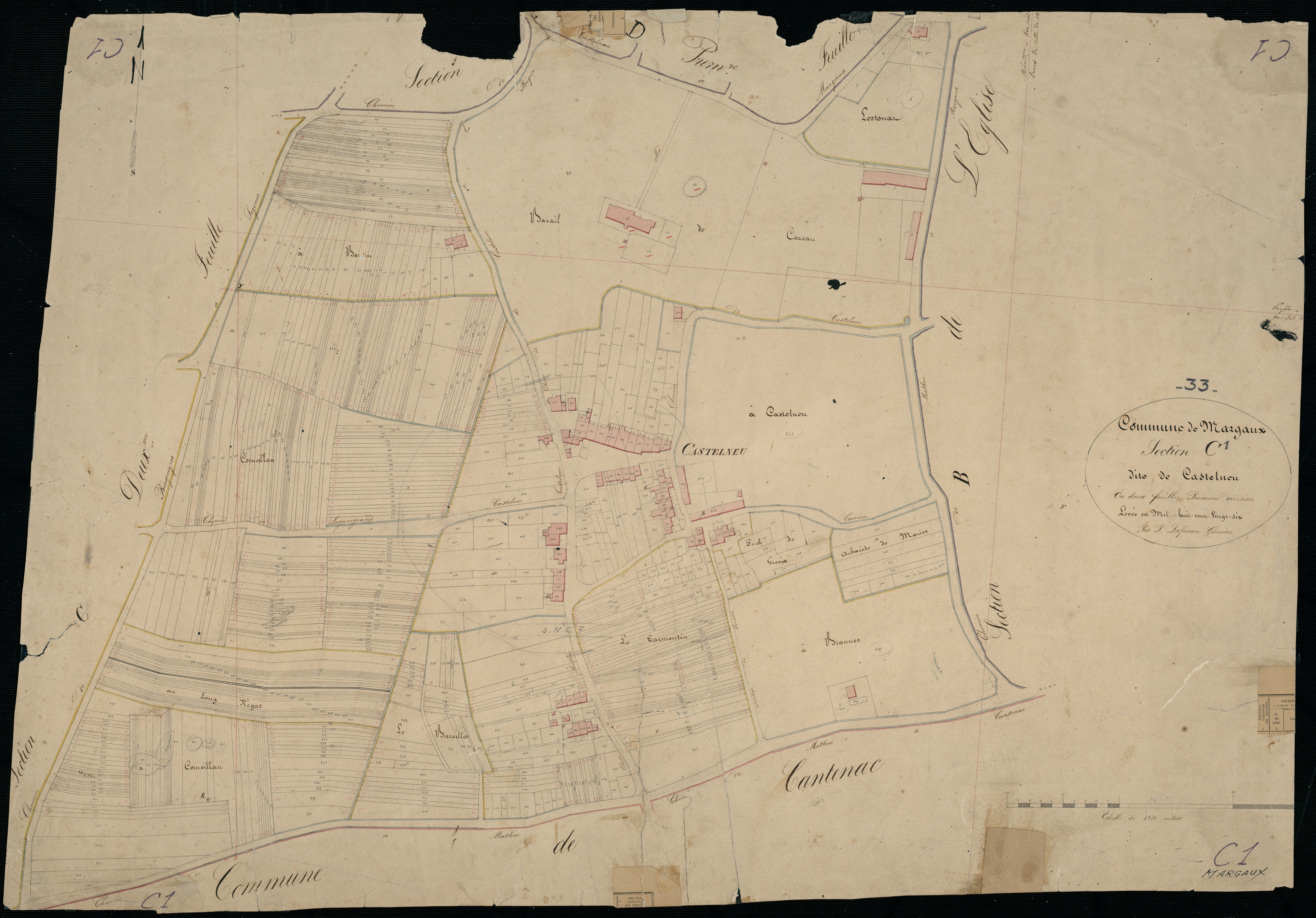 Margaux - -Section C feuille 1 : Castelneu