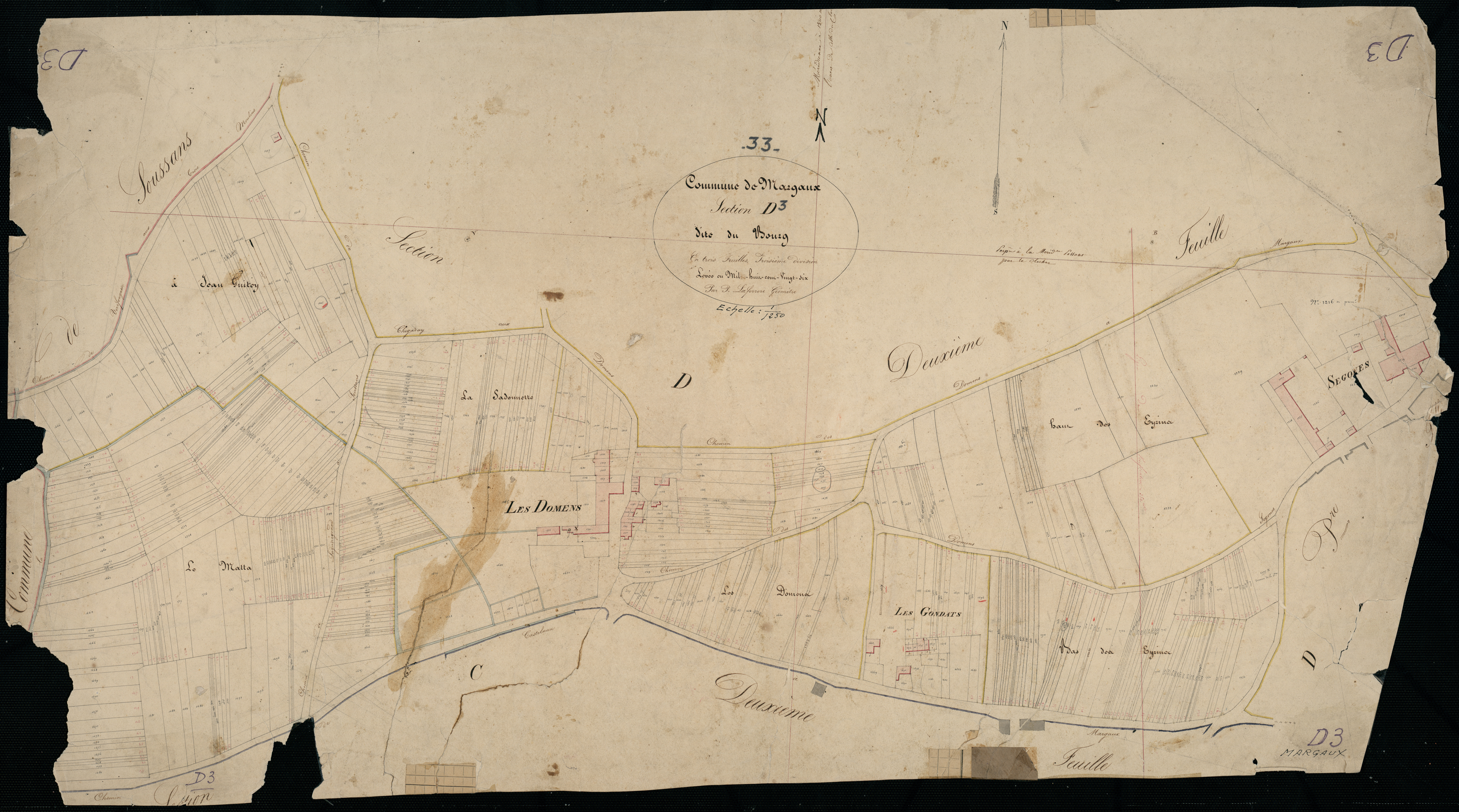 Margaux - -Section D feuille 3 : Le Bourg
