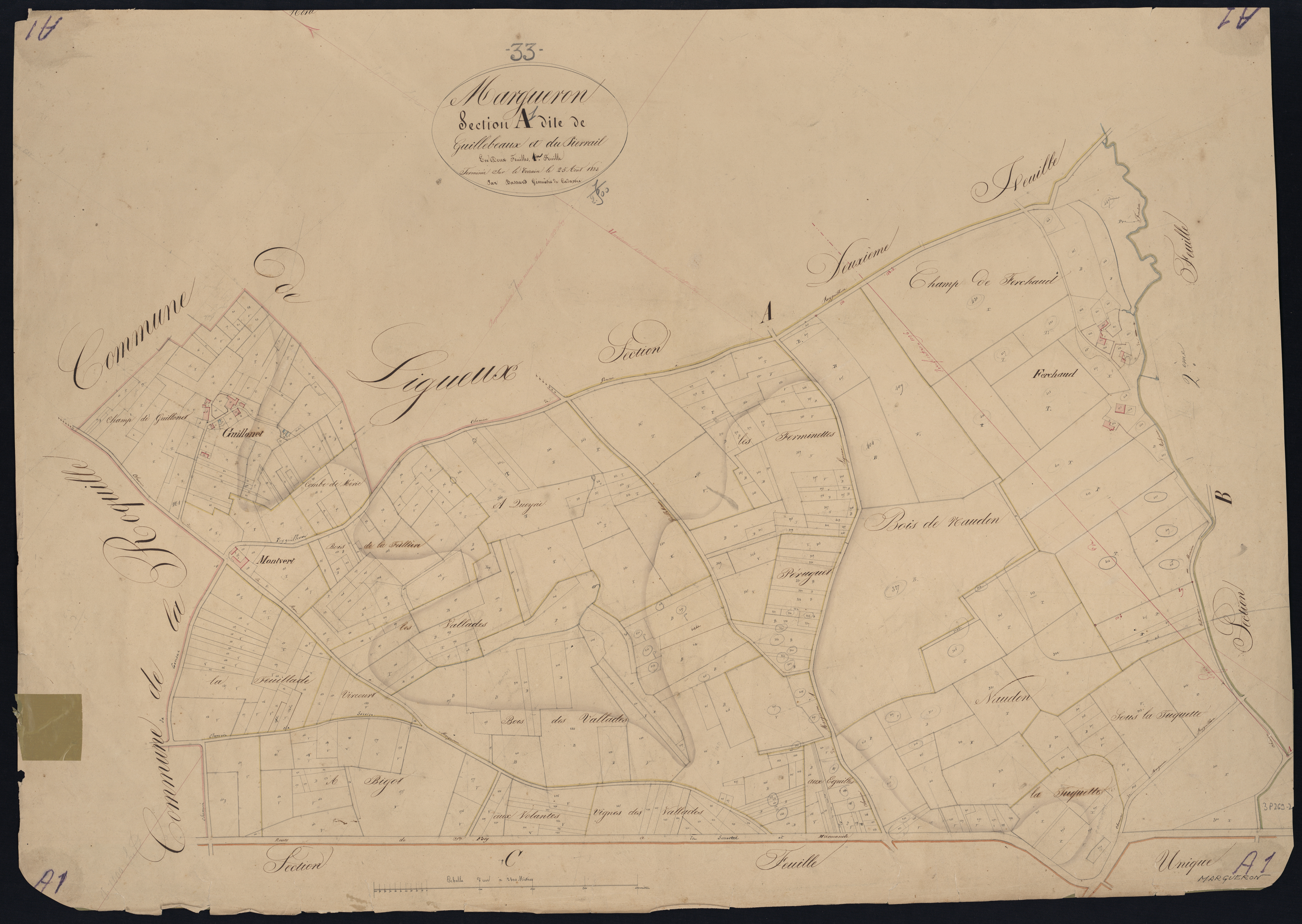 Margueron - -Section A feuille 1 : Guillebeaux et Le-Pierrail