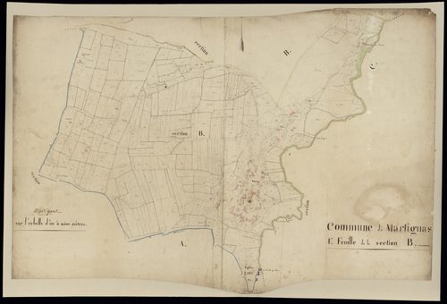 Martignas-sur-Jalle - -Section B feuille 1 : non indiqué