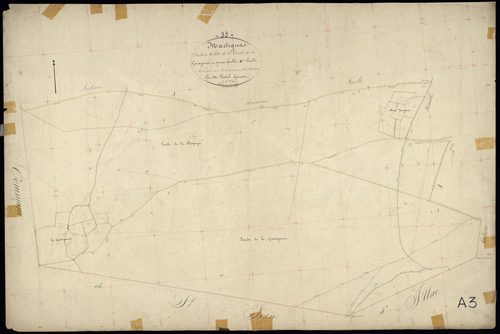 Martignas-sur-Jalle - -Section A feuille 3 : La Lande-de-la-Gouteyrouse