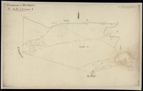 Martignas-sur-Jalle - -Section A feuille 3 : non indiqué