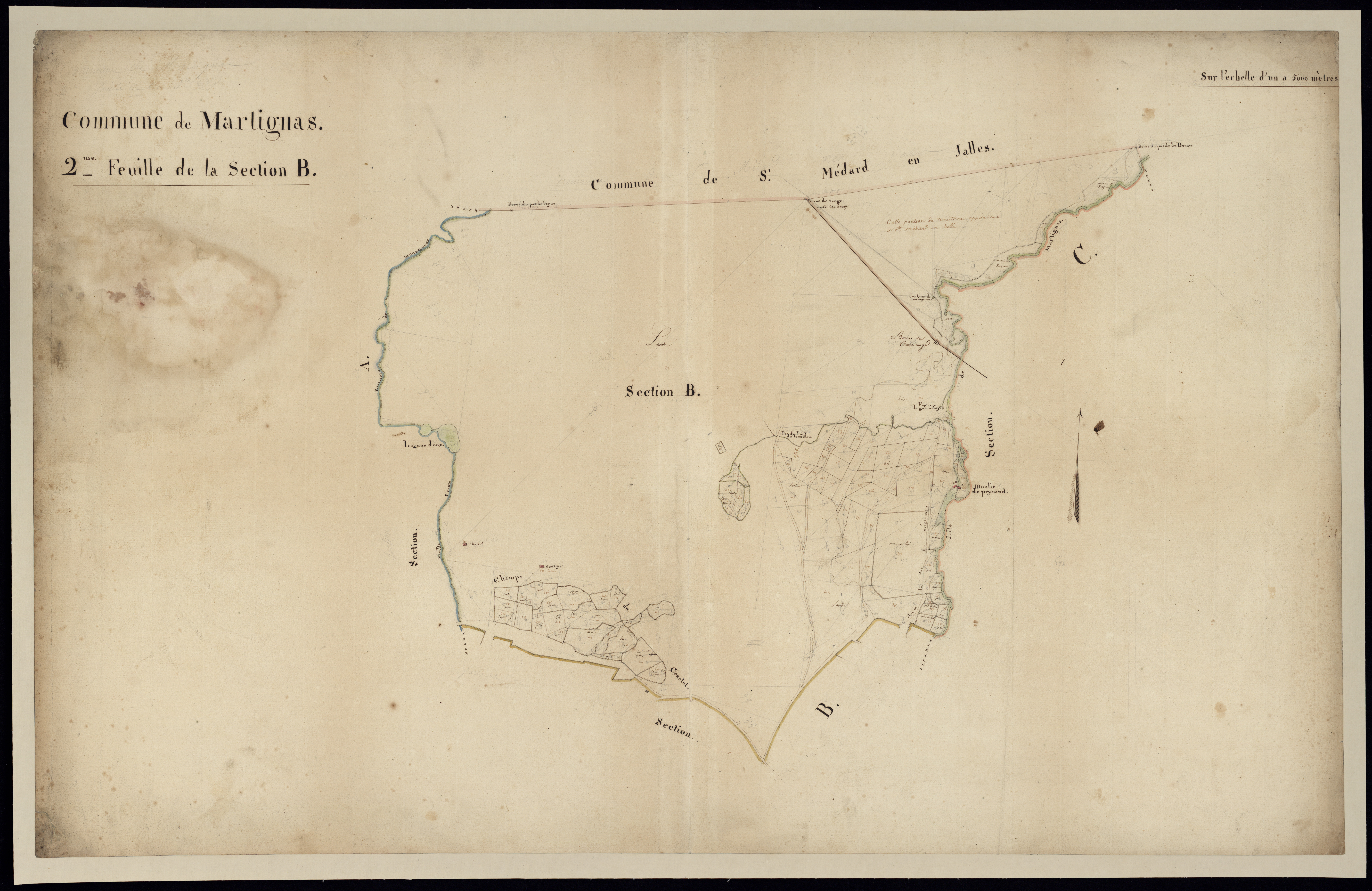Martignas-sur-Jalle - -Section B feuille 2 : non indiqué