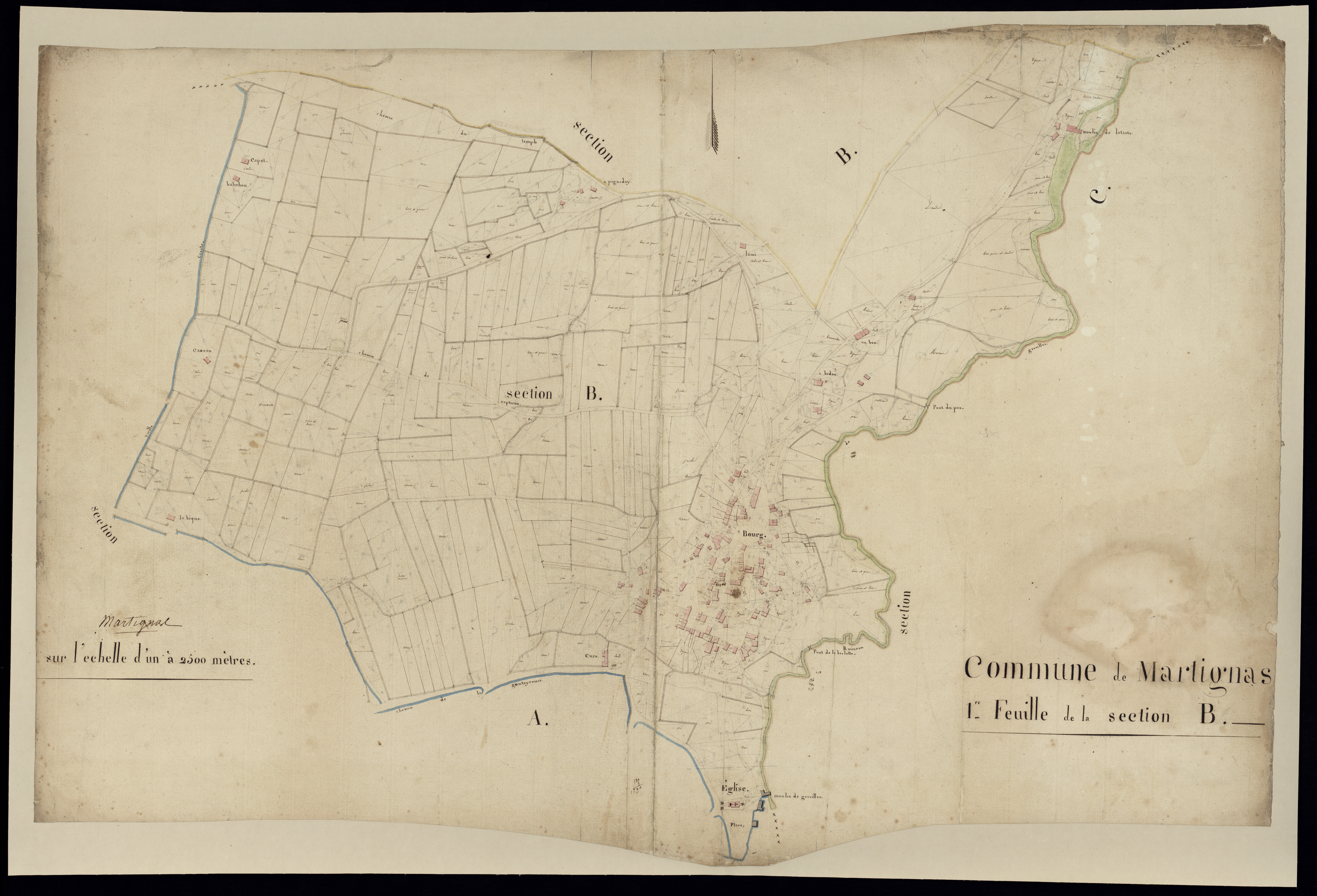 Martignas-sur-Jalle - -Section B feuille 1 : non indiqué