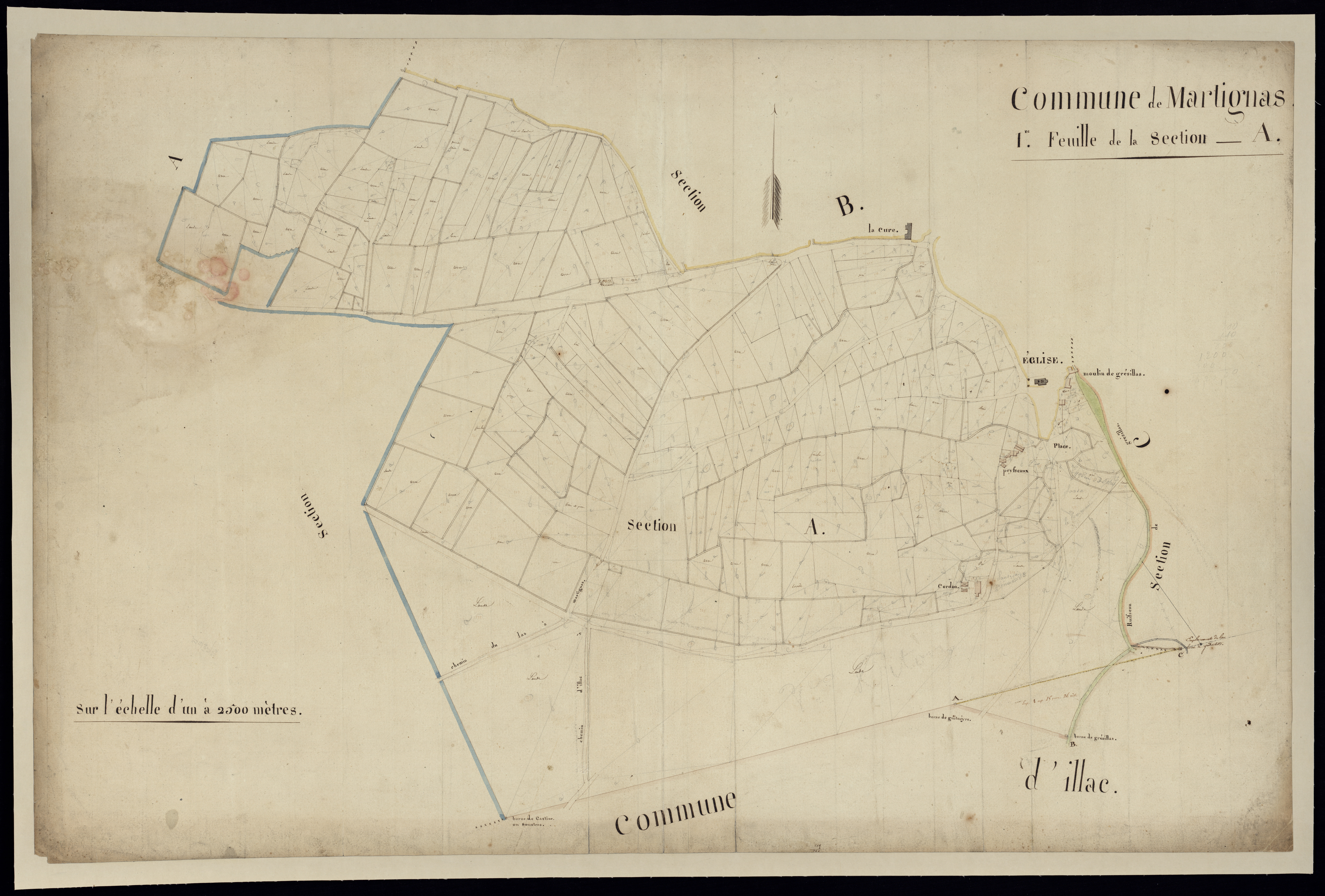 Martignas-sur-Jalle - -Section A feuille 1 : non indiqué