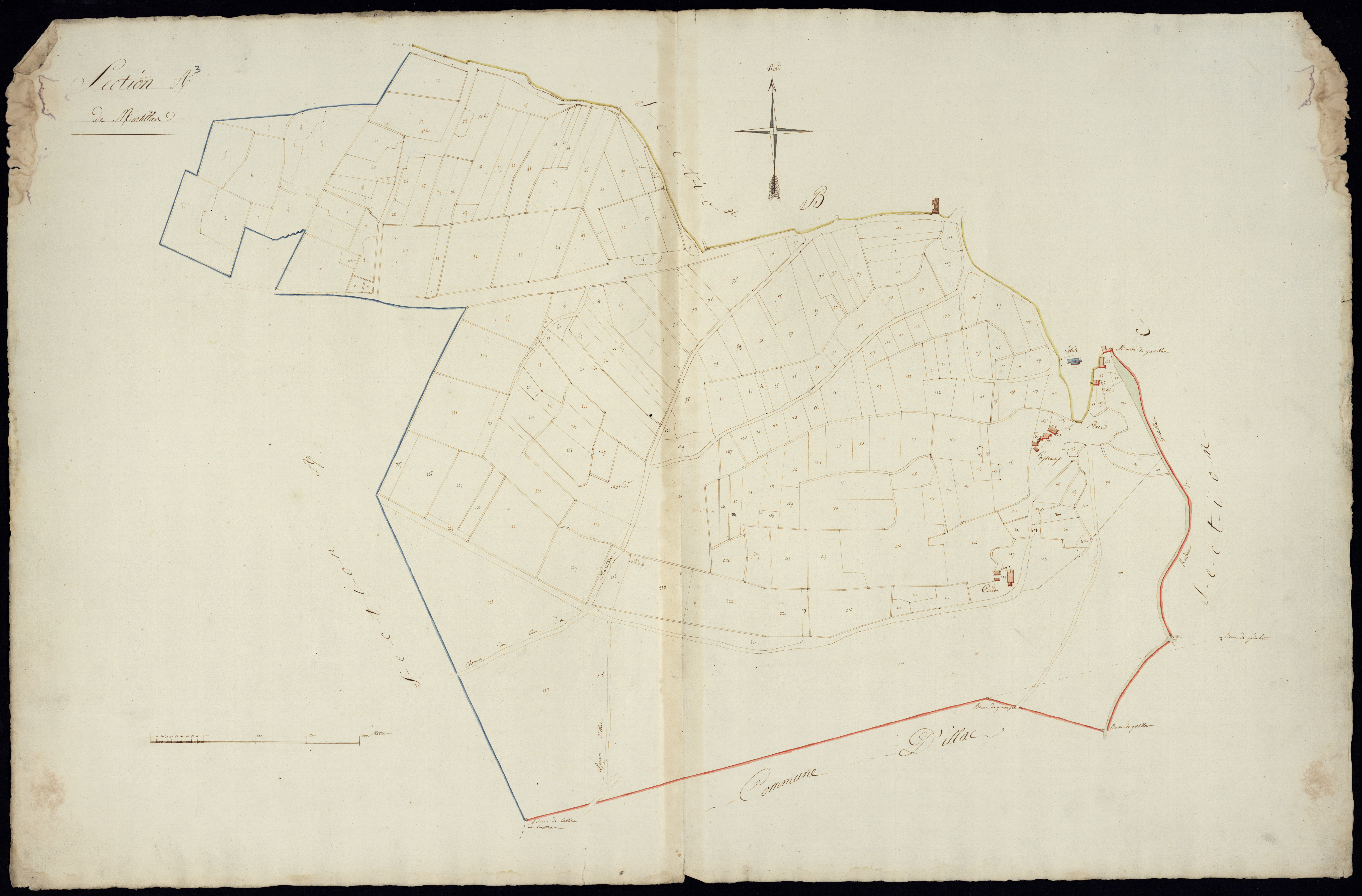 Martignas-sur-Jalle - -Section A feuille 3 : non indiqué