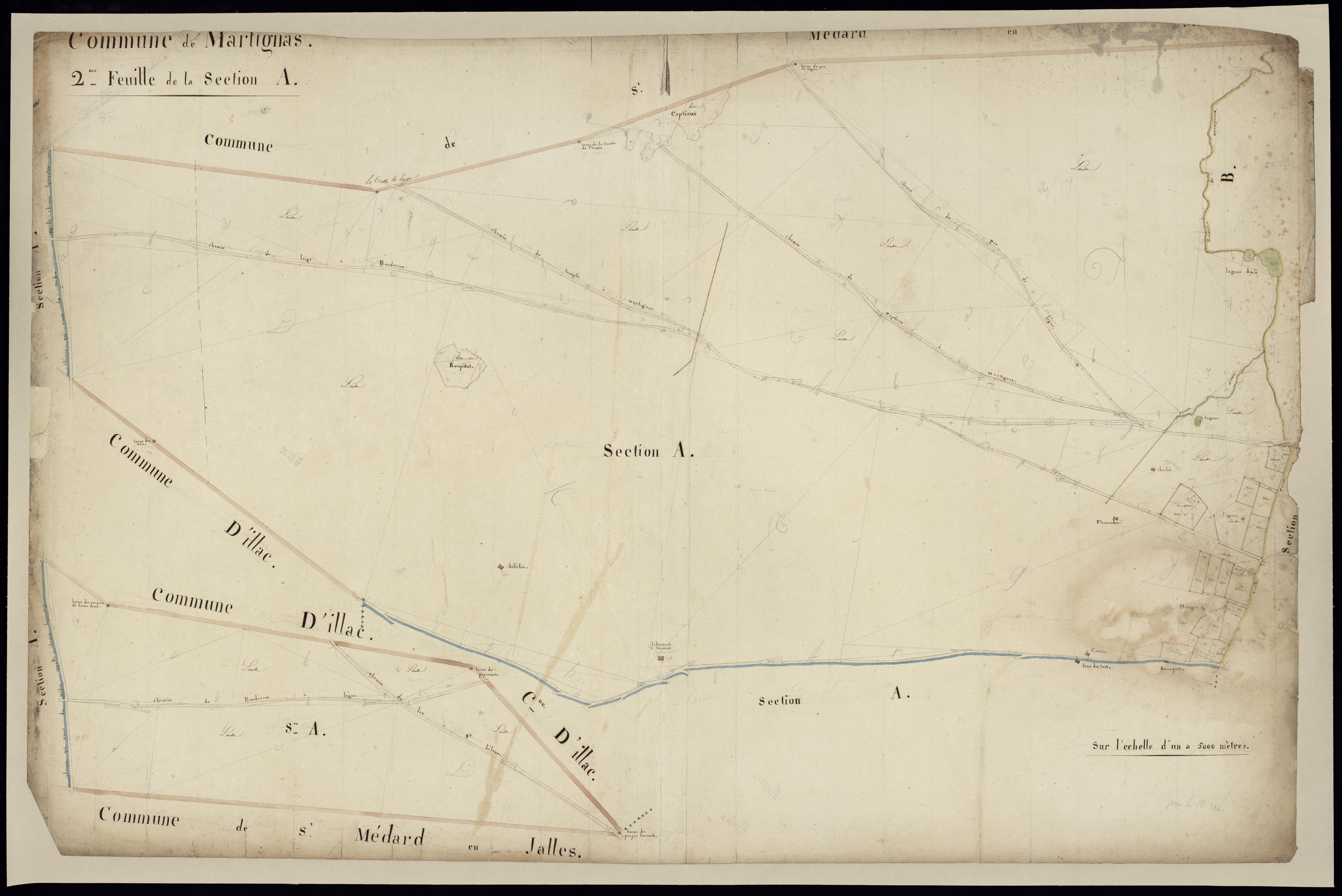 Martignas-sur-Jalle - -Section A feuille 2 : non indiqué