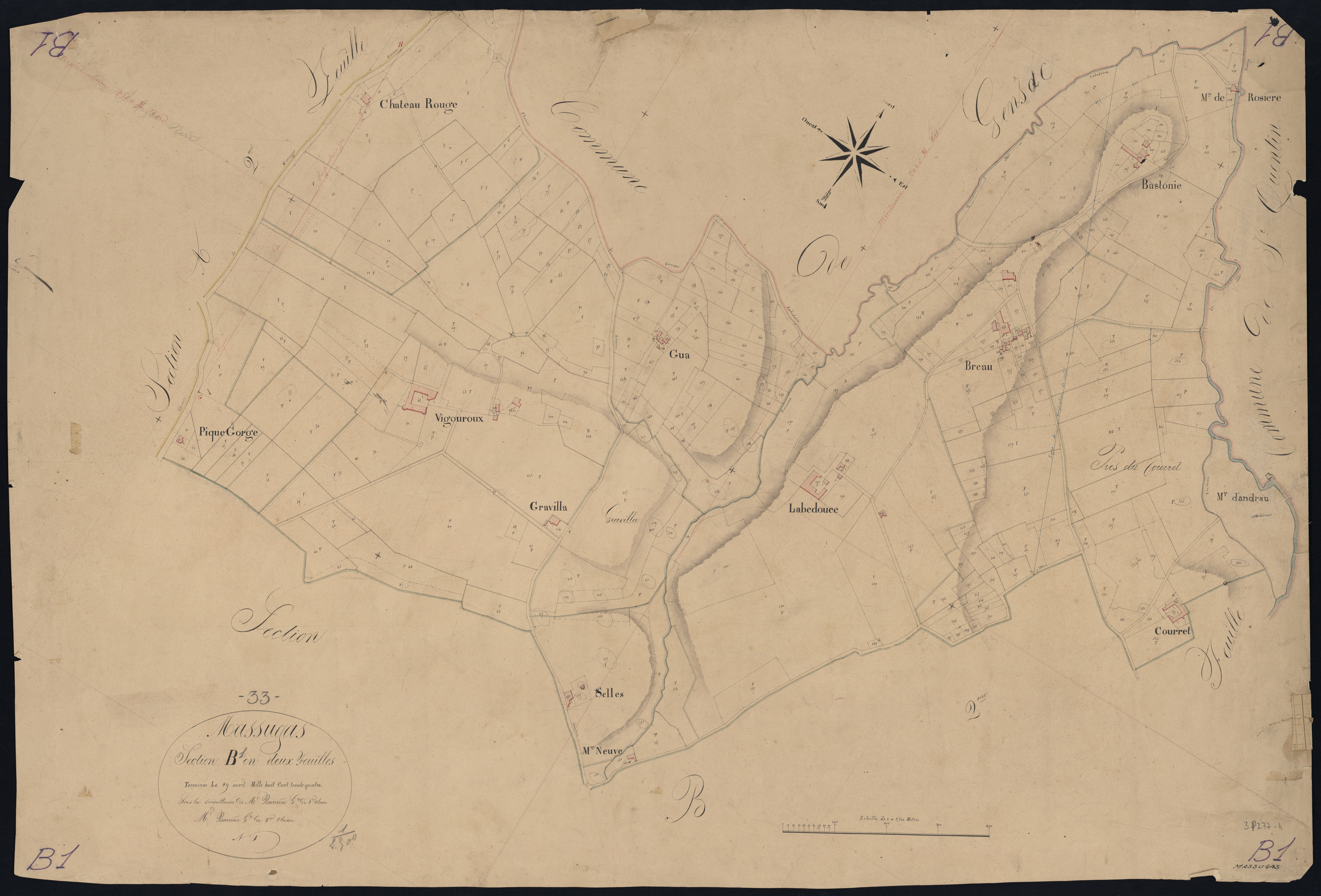 Massugas - -Section B feuille 1 : Gorsse