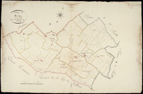 Mazères - -Section C feuille 2 : Le Bourg