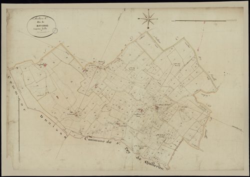 Mazères - -Section C feuille 2 : Le Bourg