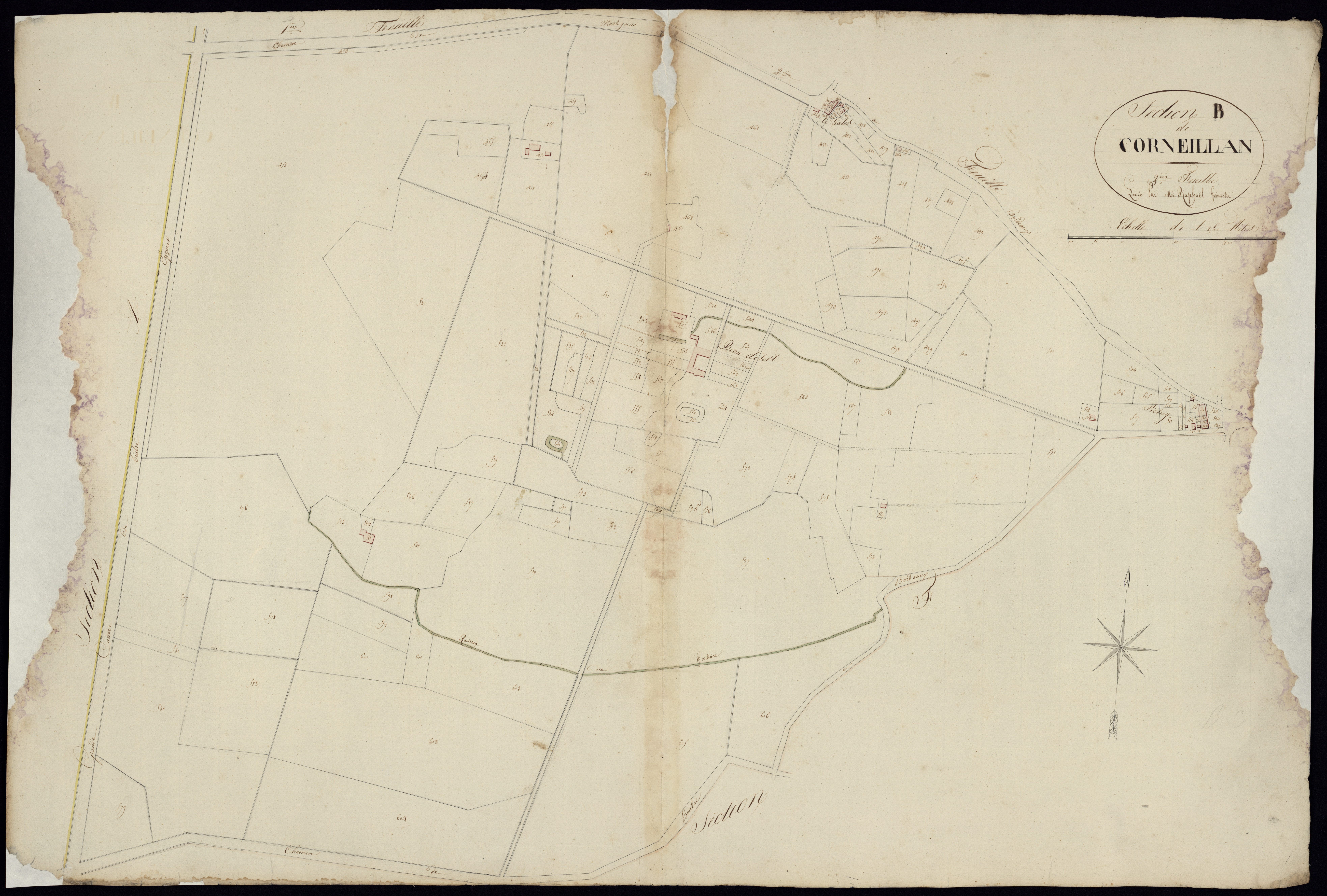 Mérignac - -Section B feuille 3 : Corneillan