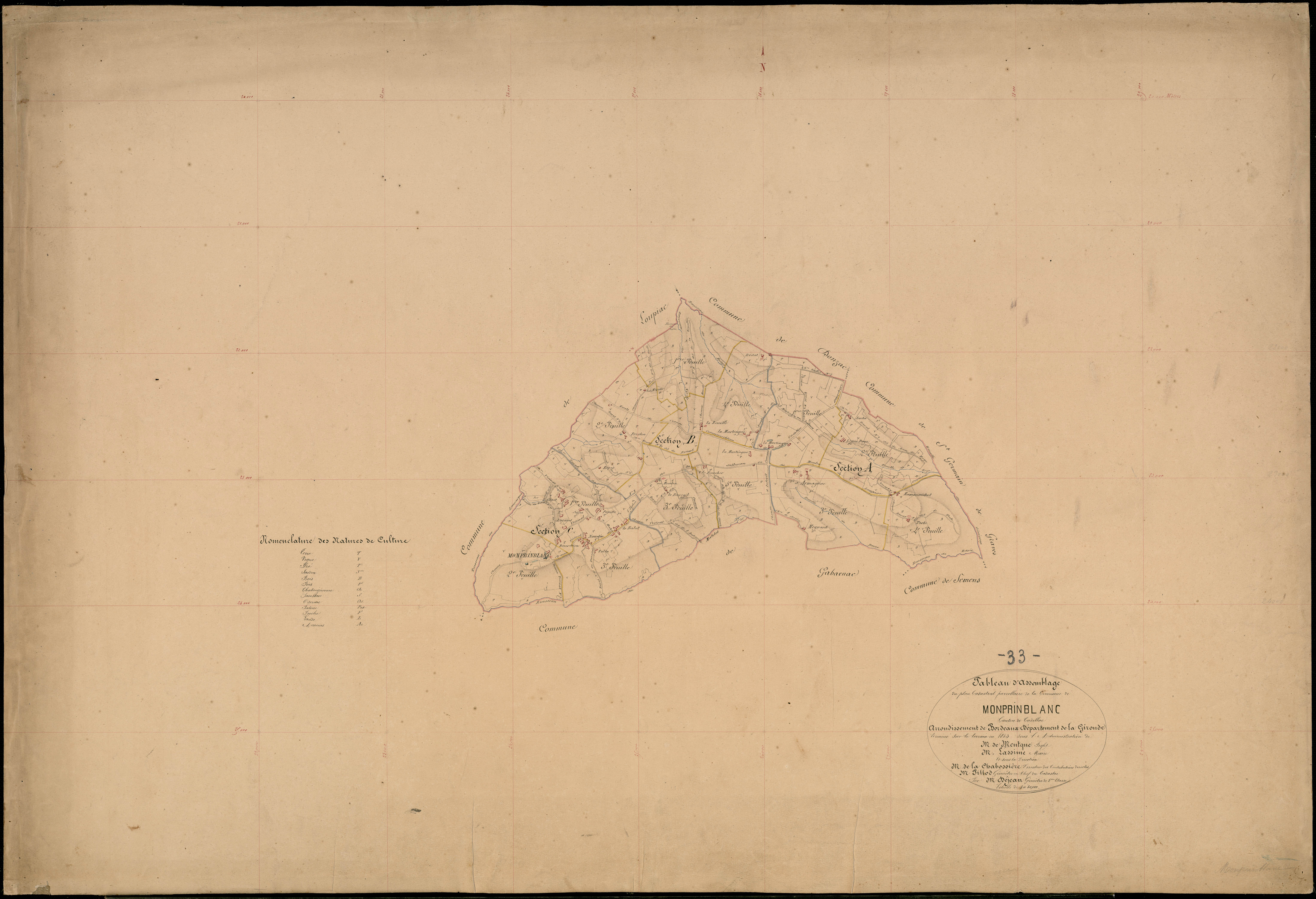 Monprimblanc - -Tableau d'assemblage