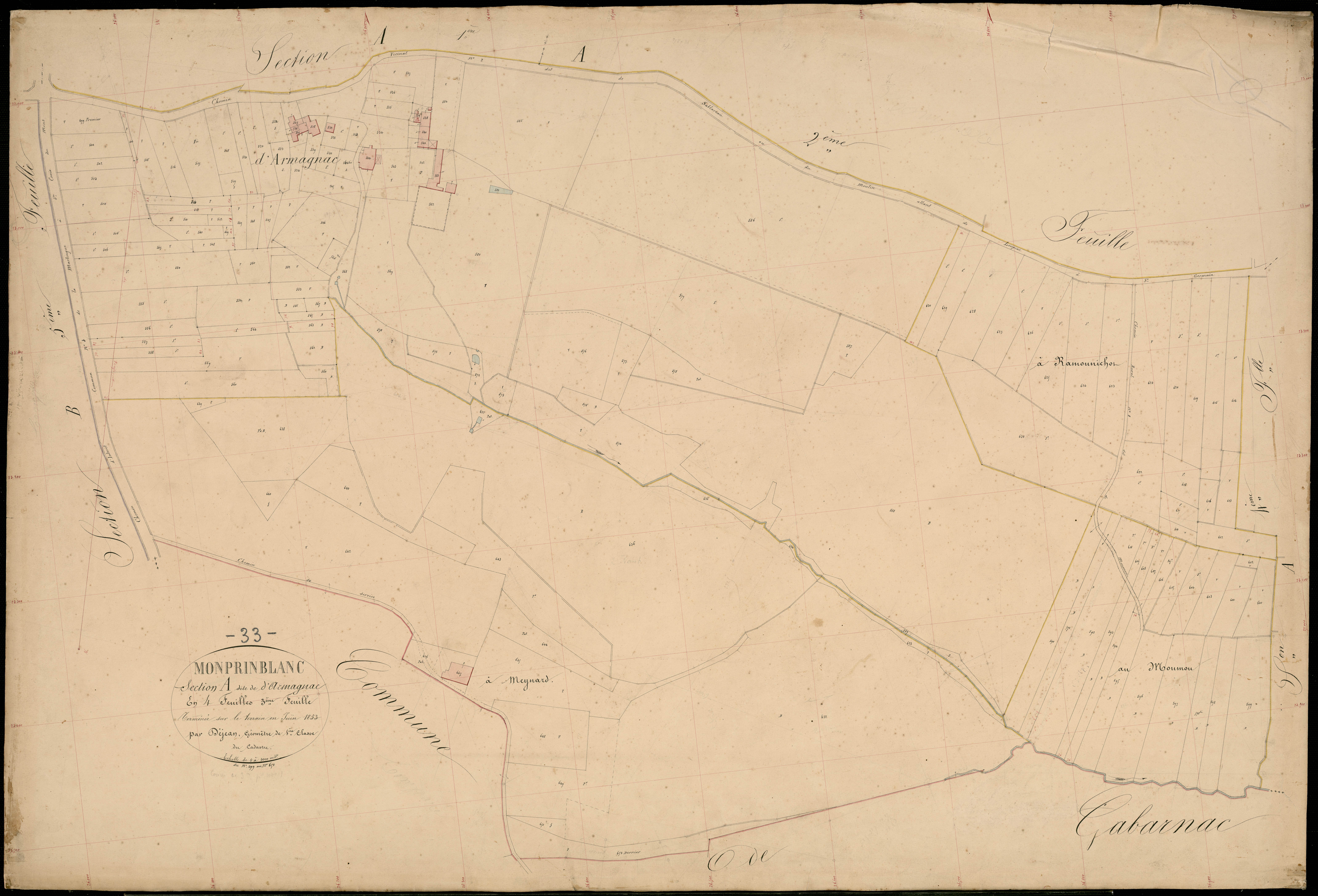 Monprimblanc - -Section A feuille 3 : Armagnac