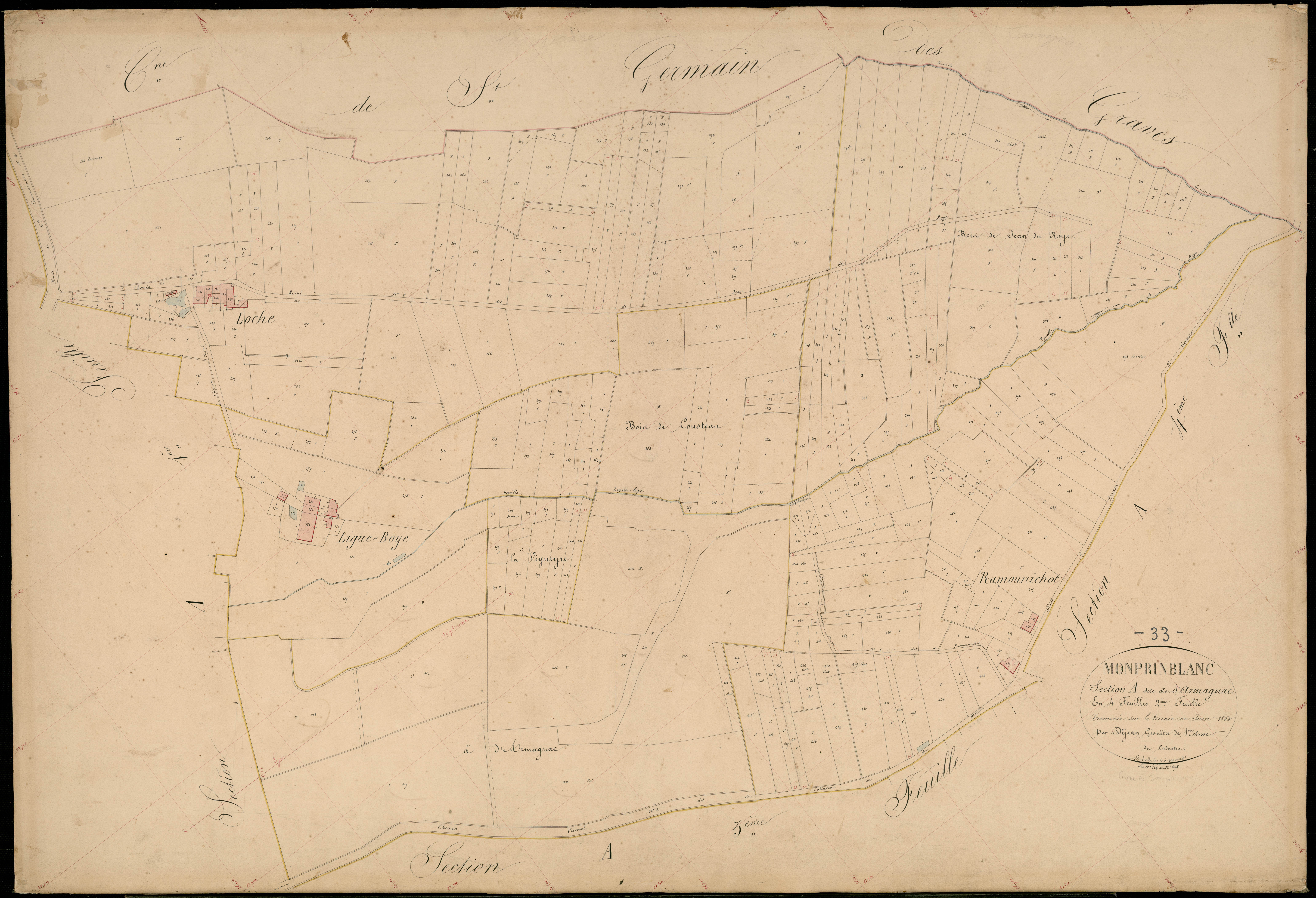 Monprimblanc - -Section A feuille 2 : Armagnac