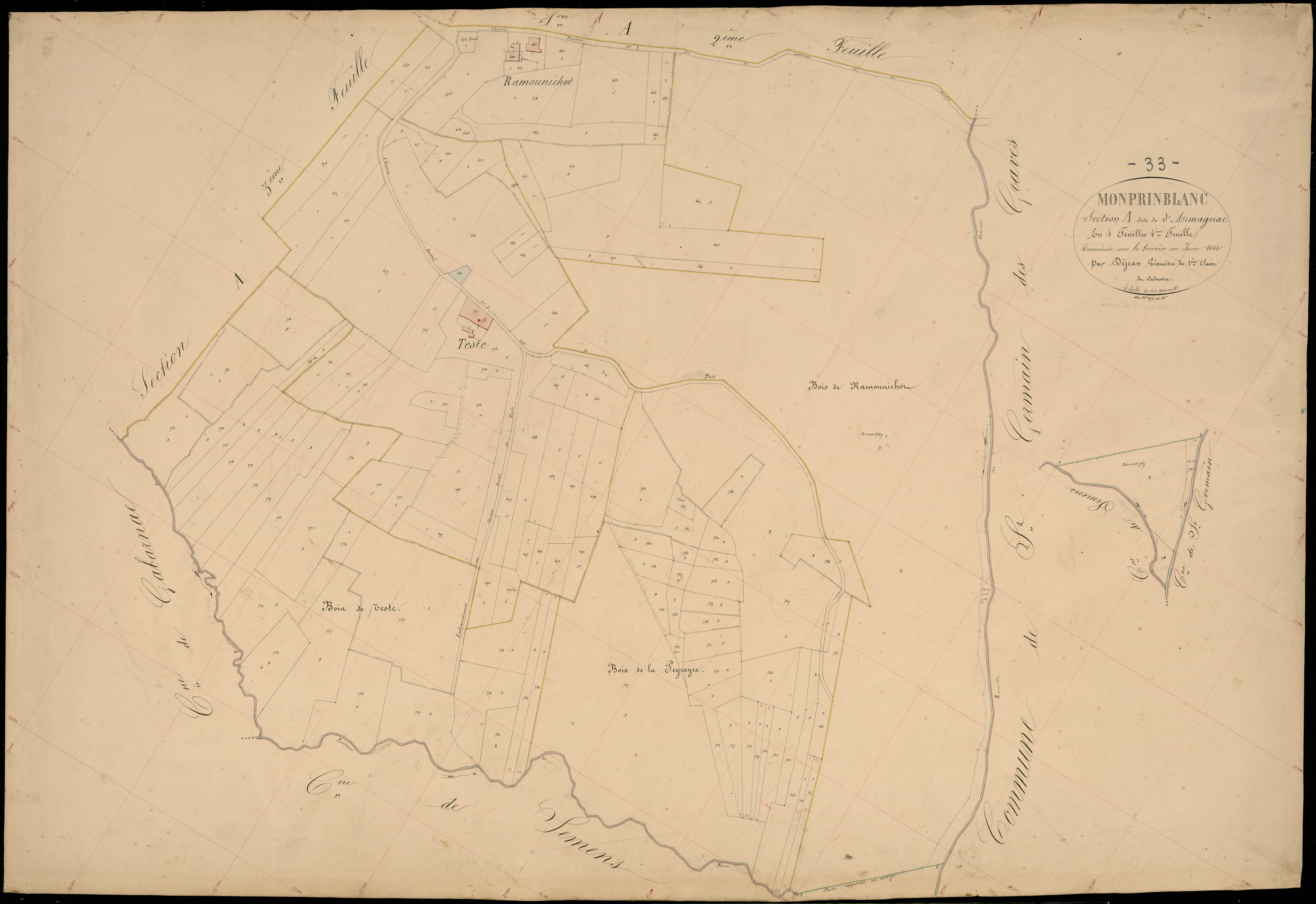 Monprimblanc - -Section A feuille 4 : Armagnac