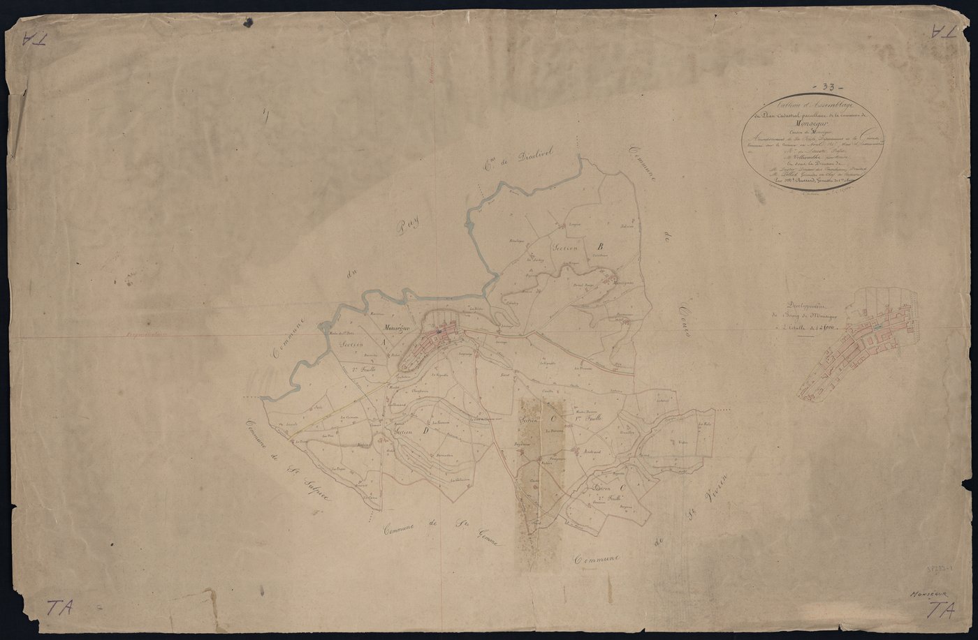 Monségur - -Tableau d'assemblage