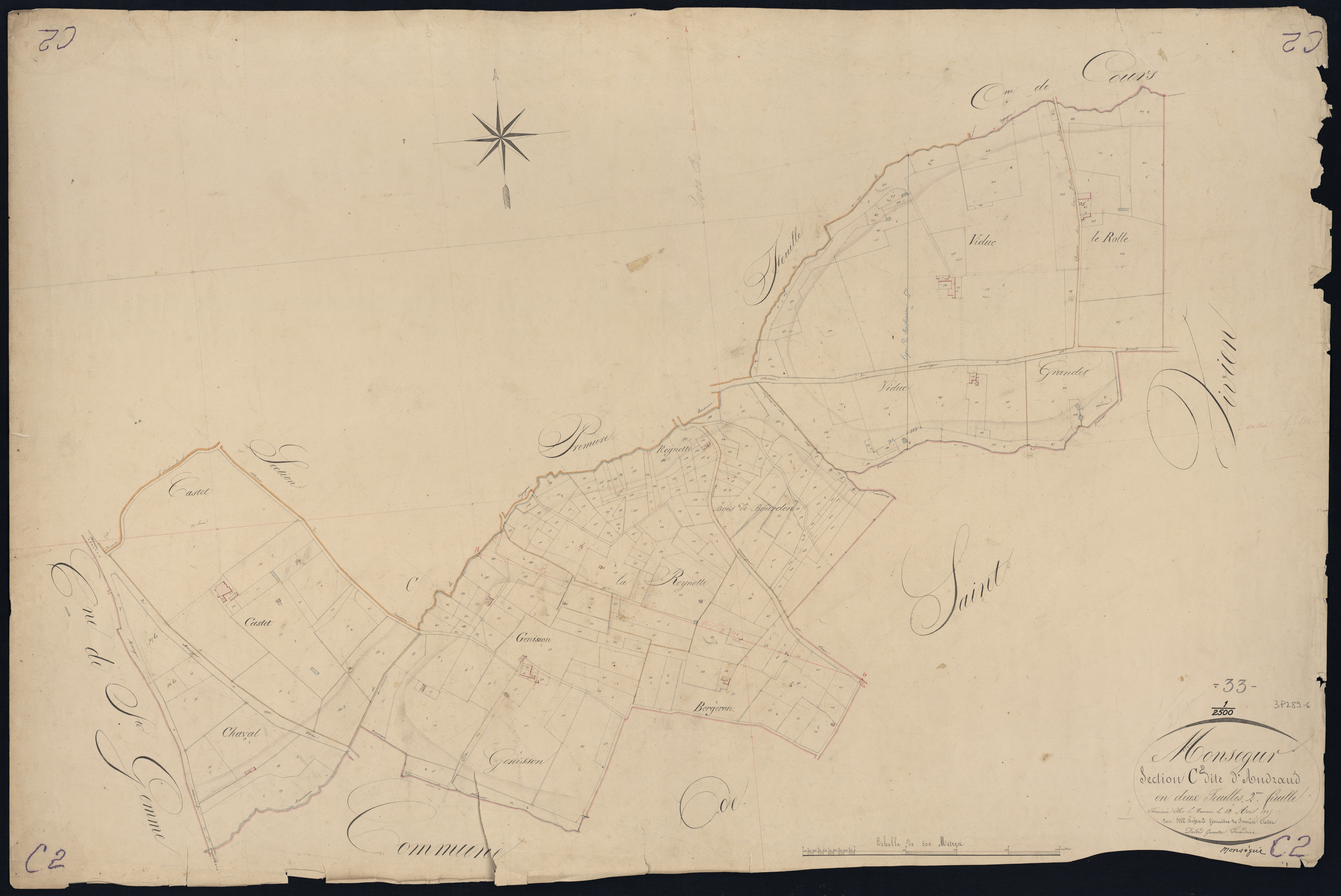Monségur - -Section C feuille 2 : Andraud
