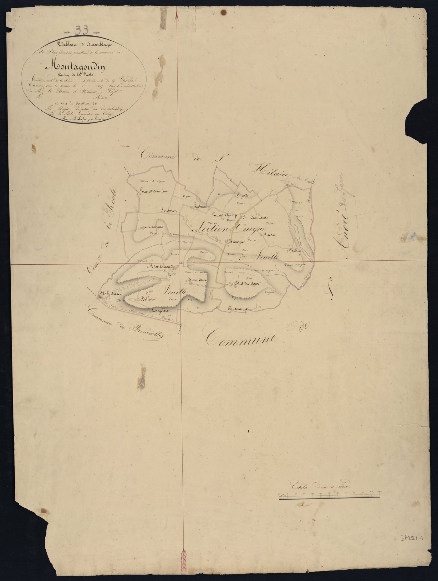 Montagoudin - -Tableau d'assemblage